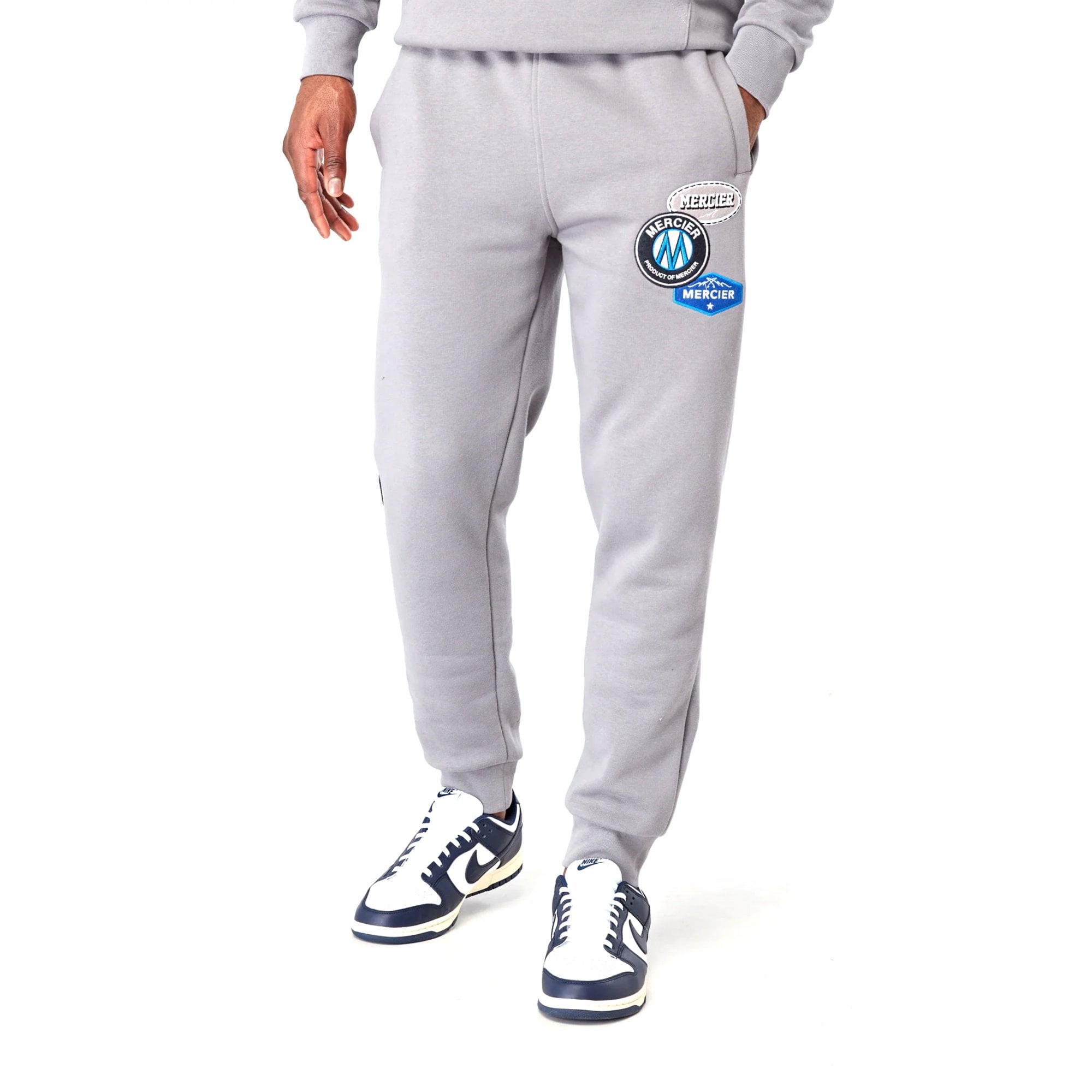 Mercier Paris Badge Grey Marl Joggers MERC46