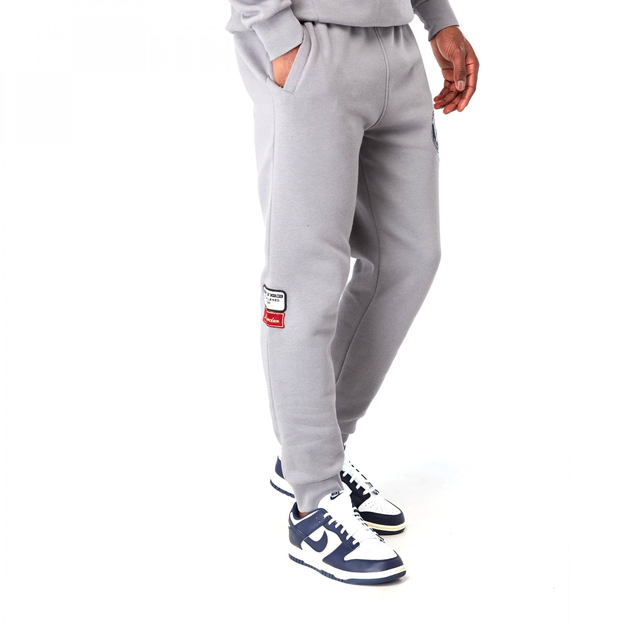 Mercier Paris Badge Grey Marl Joggers MERC46
