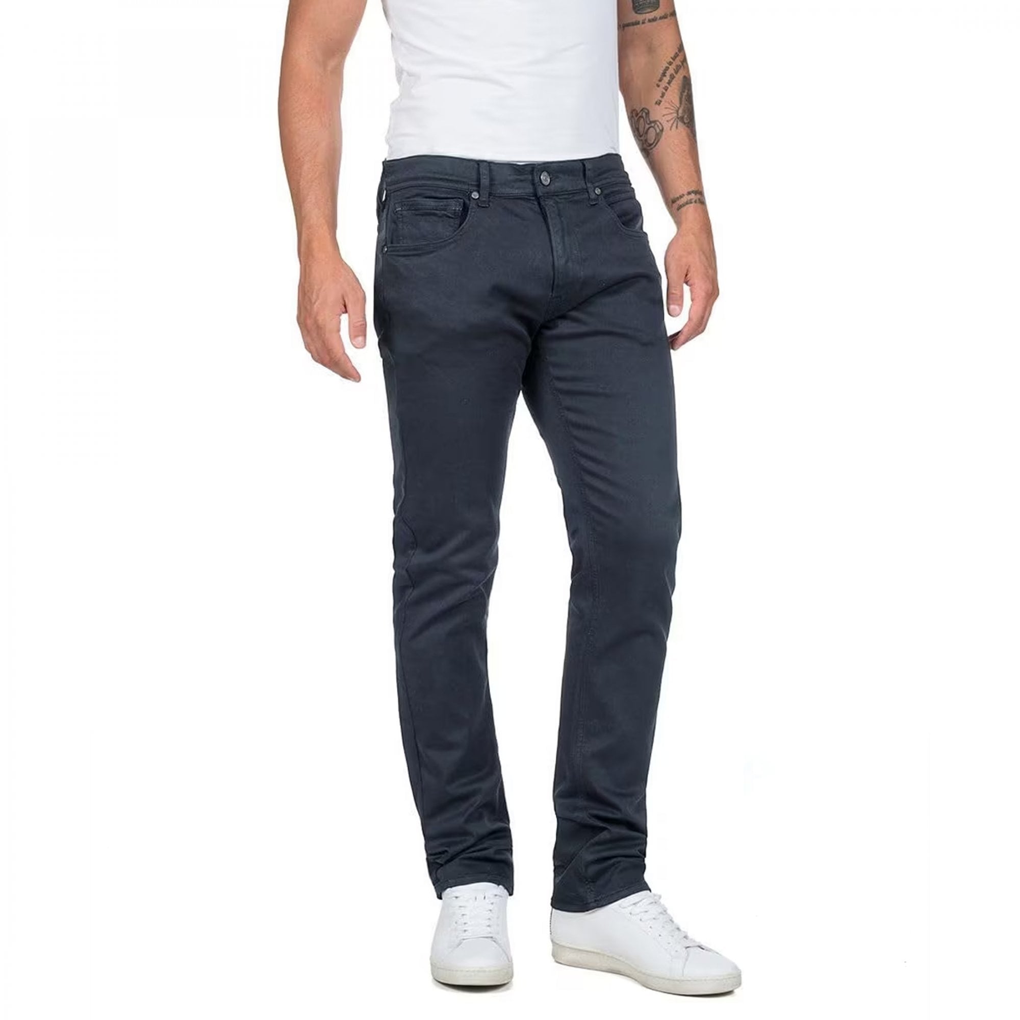 Replay Grover Hyperflex Color Edition Stretch Dark Blue Denim Jeans M972Z 8366197 010