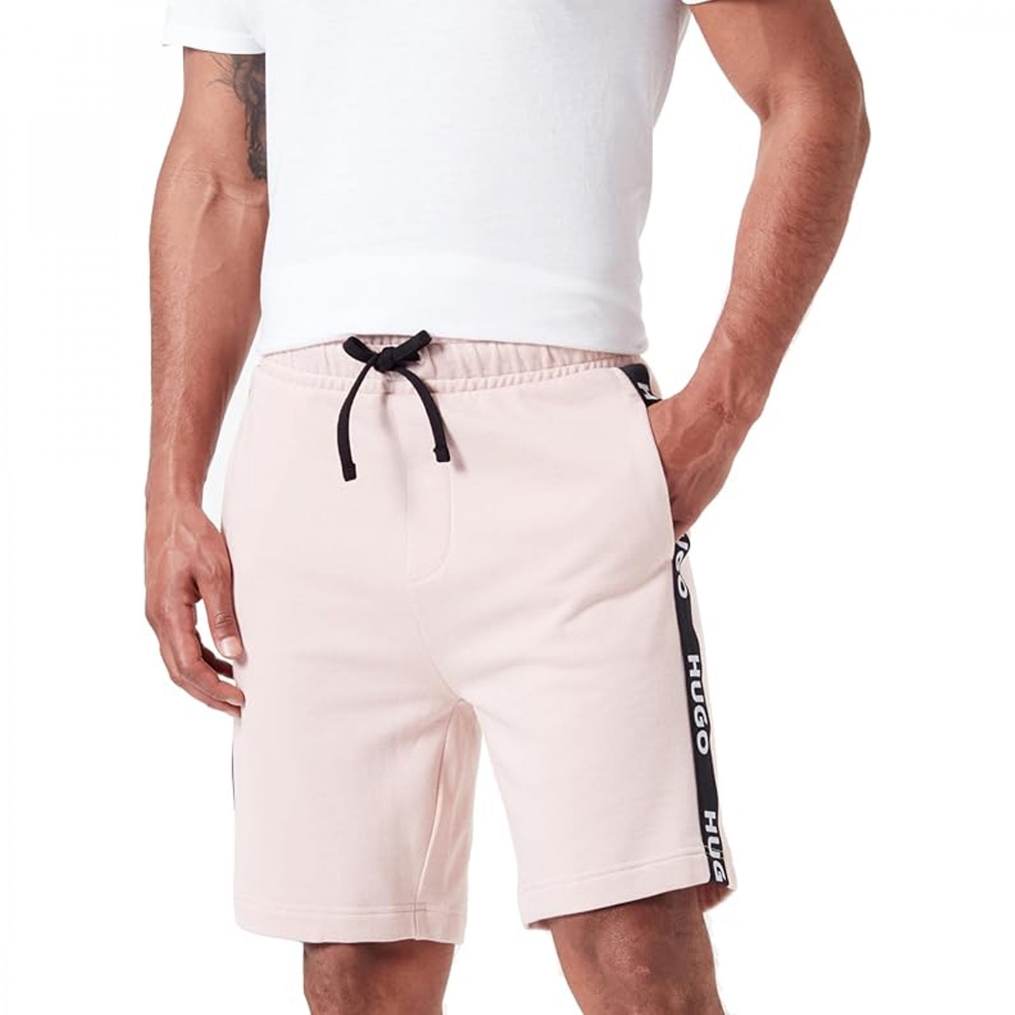 Hugo Boss Sporty Logo Jersey Shorts Pink 681 50496996