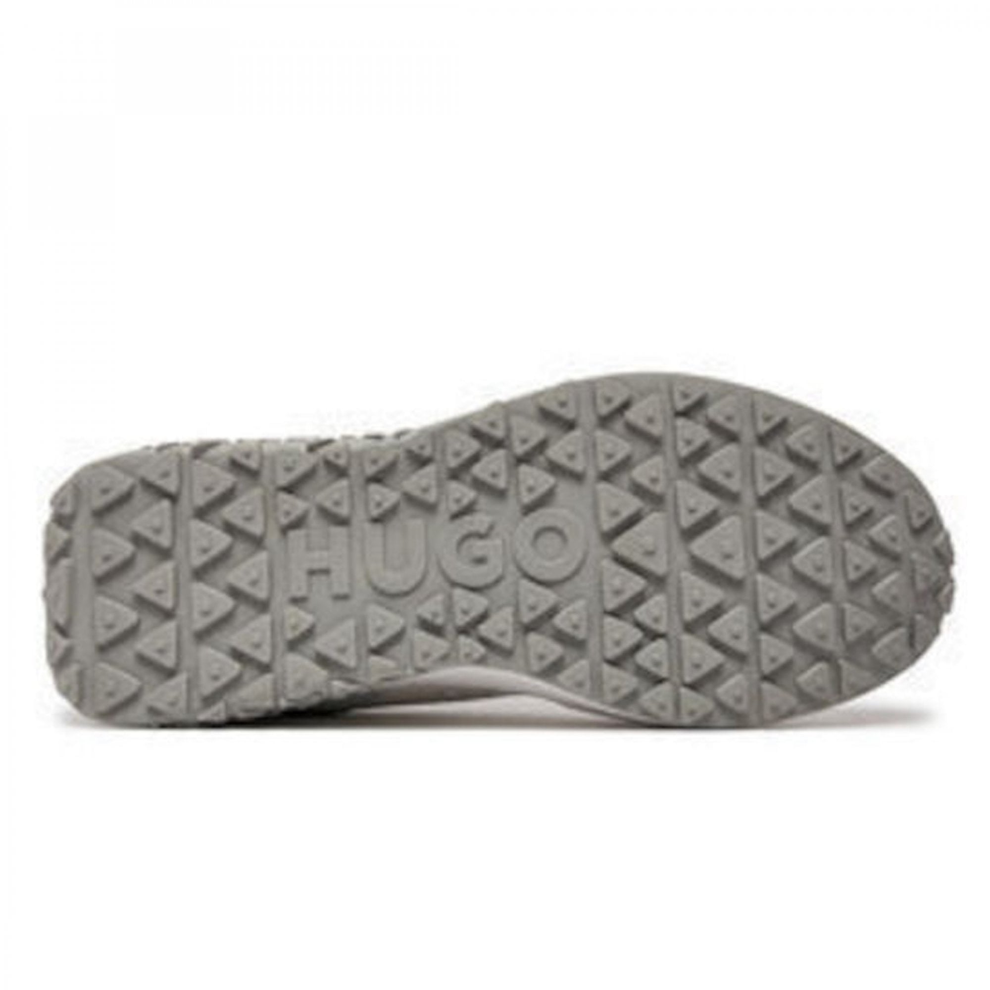 Hugo Boss Kane_Runn_sdme Leather & Mesh Trainers Open White 122 50517260