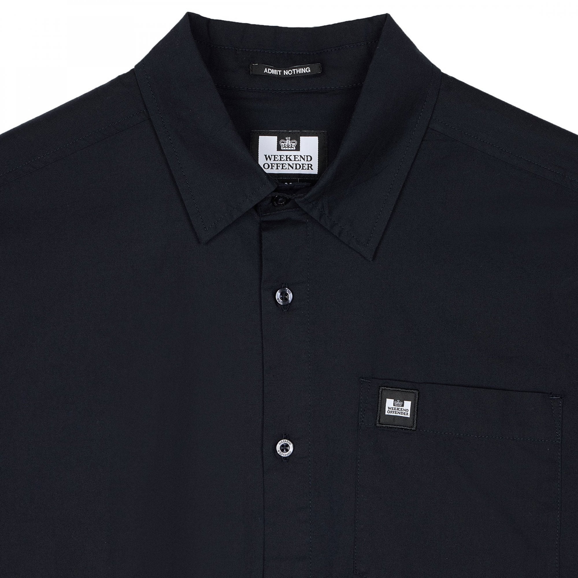 Weekend Offender Borak Navy S/S Pocket Shirt SHSS2405