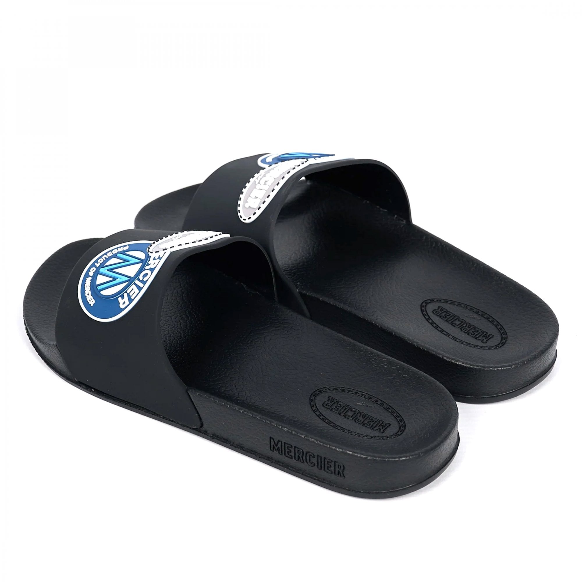 Mercier OG Badge Black Slide Sandals M-FTW001