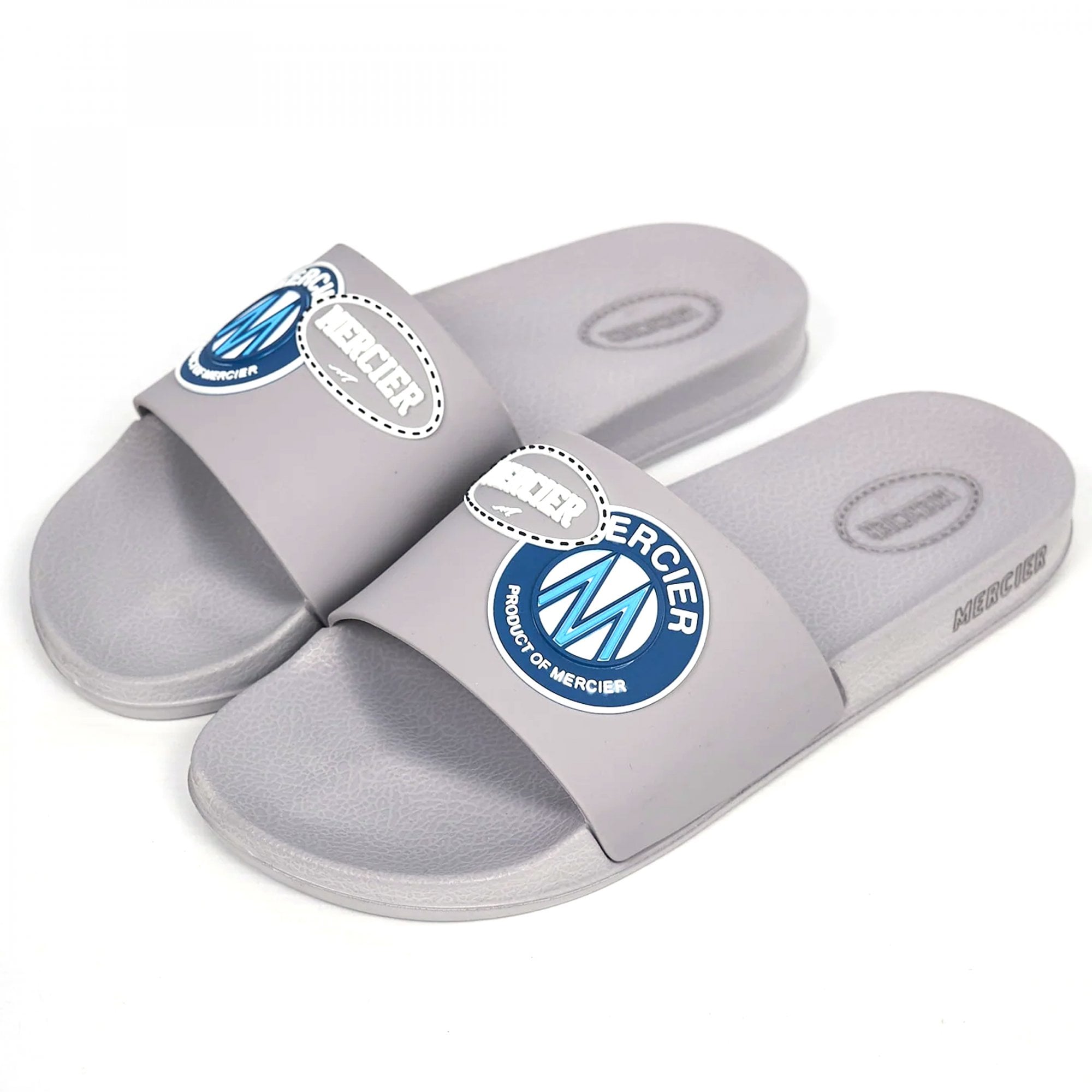 Mercier OG Badge Grey Slide Sandals M-FTW001