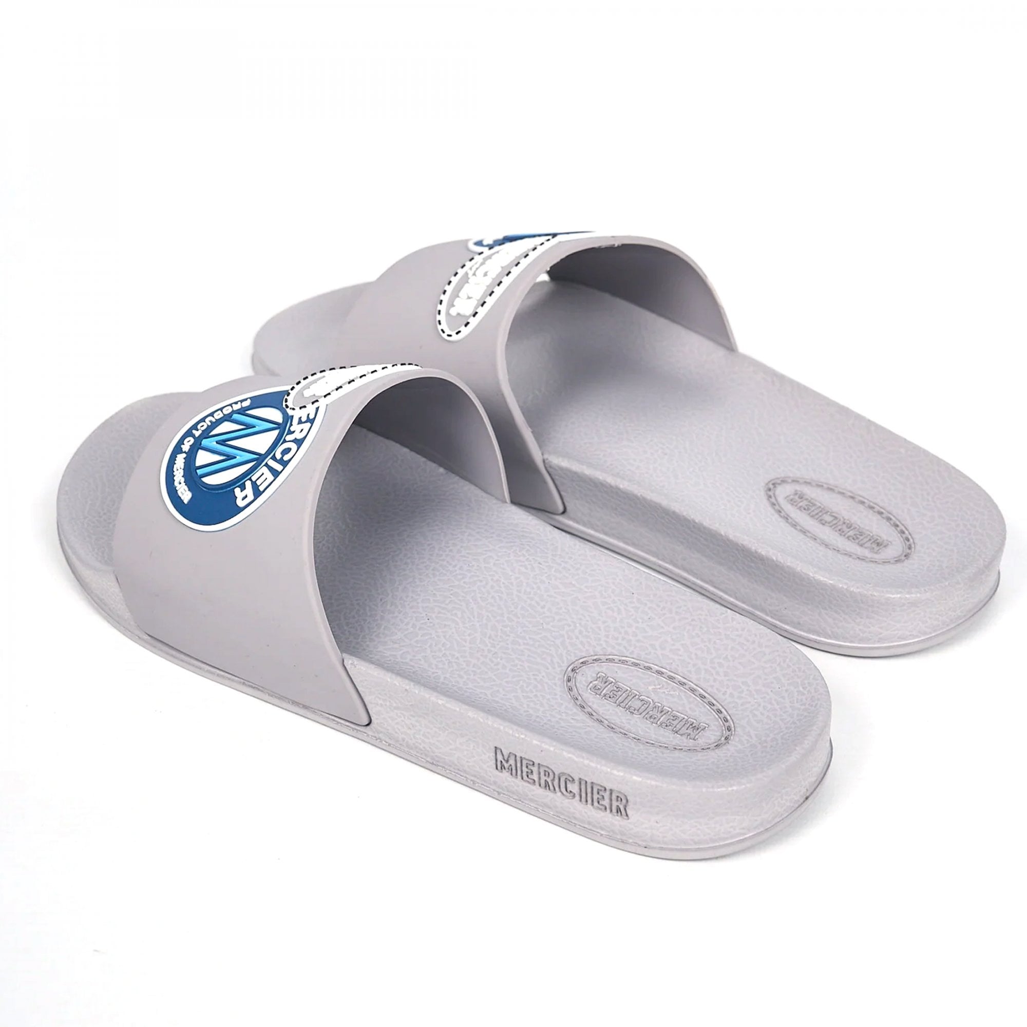 Mercier OG Badge Grey Slide Sandals M-FTW001