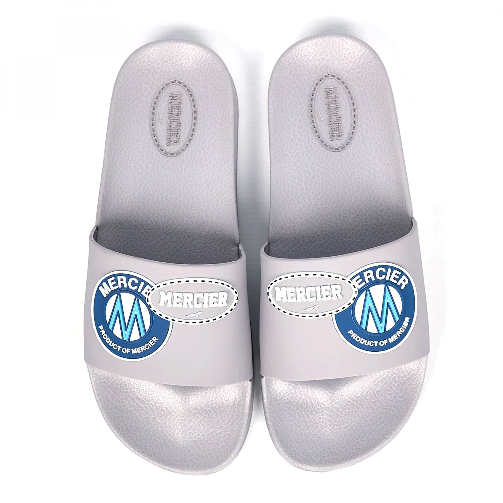 Mercier OG Badge Grey Slide Sandals M-FTW001