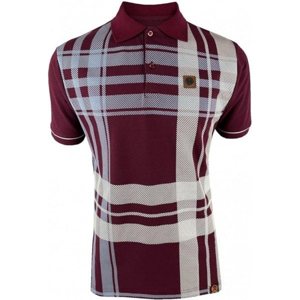 Trojan Oversize Check Panel Polo T-Shirt Port TR8868
