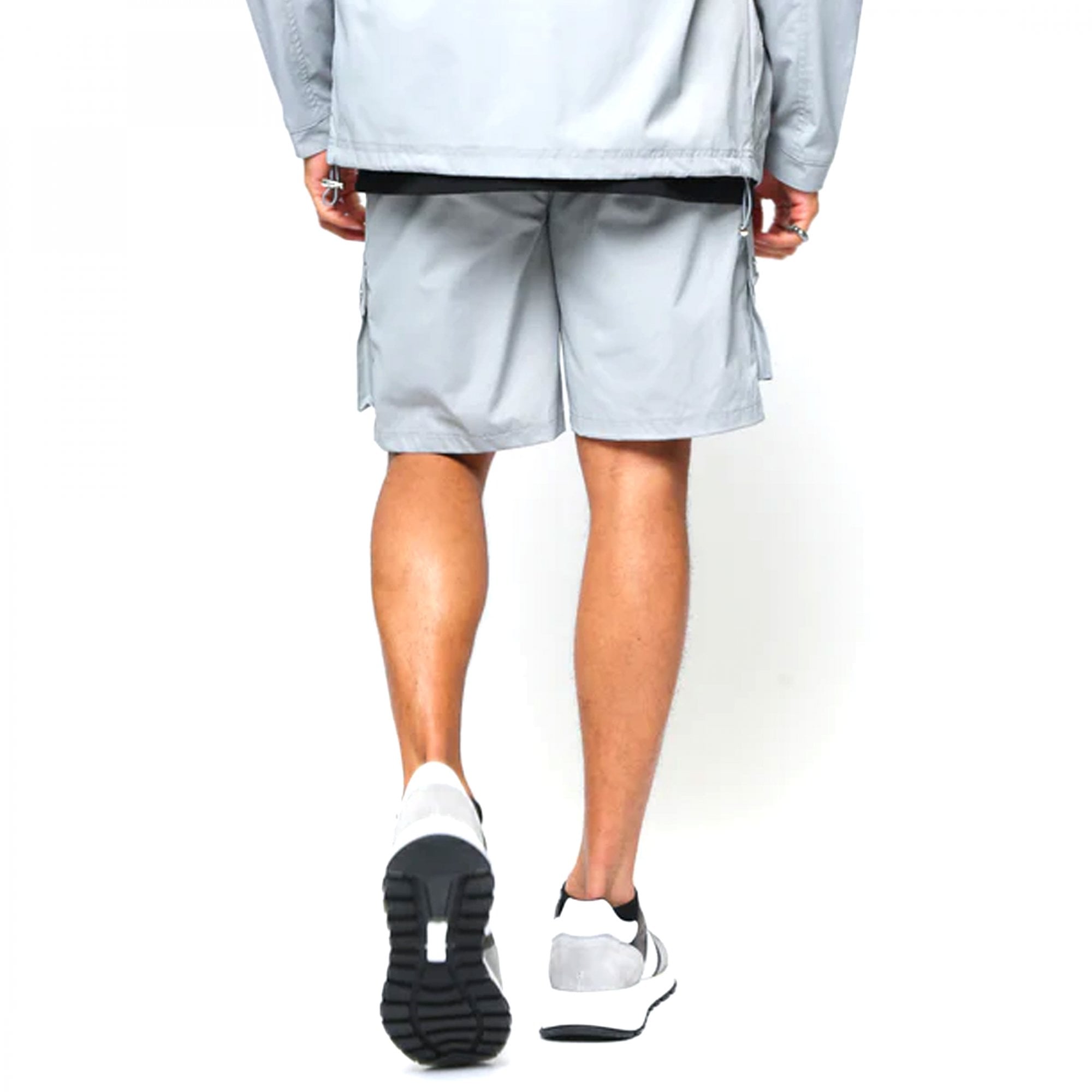 Valere Technico Light Grey Nylon Cargo Shorts