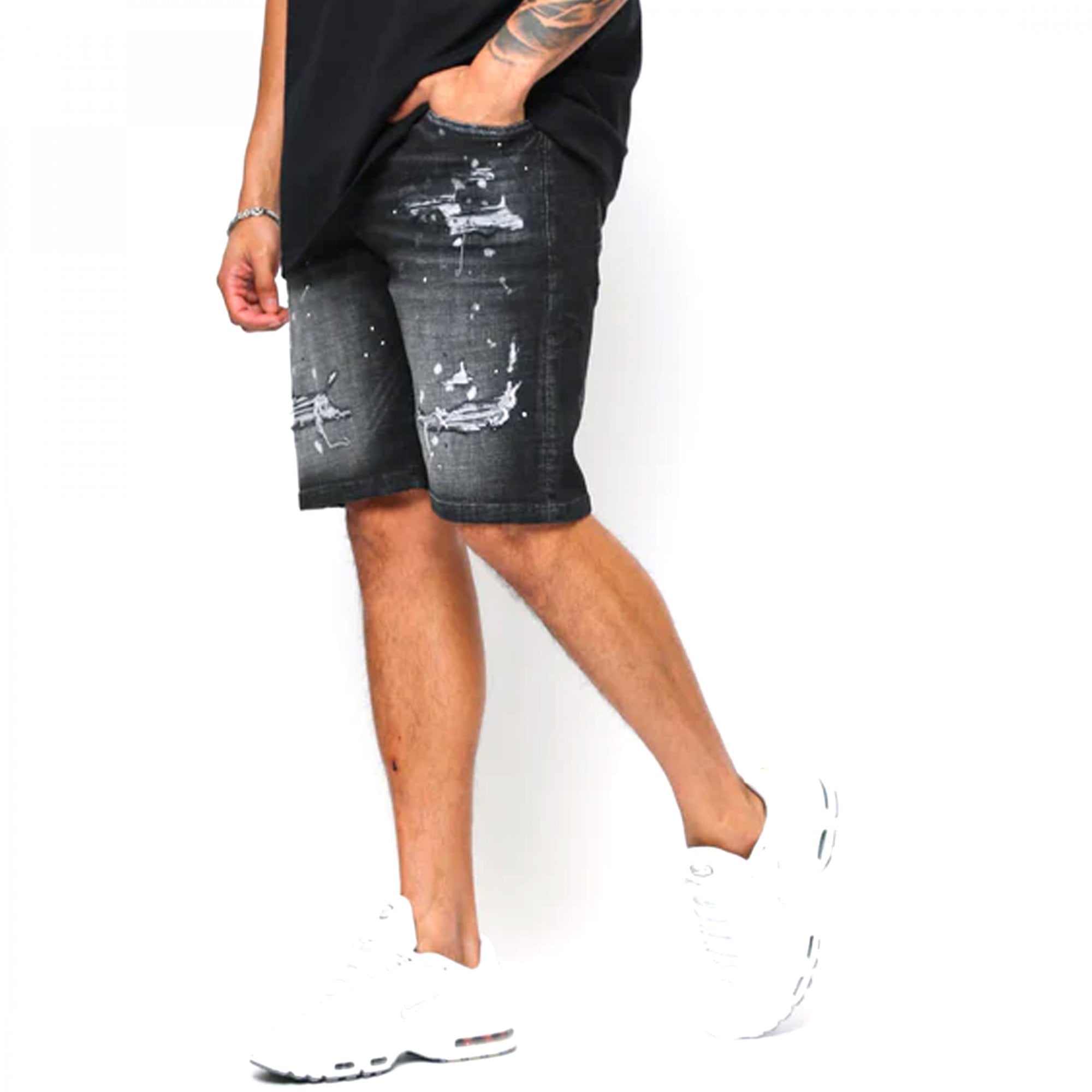 Valere Oriveto Black Denim Jean Shorts