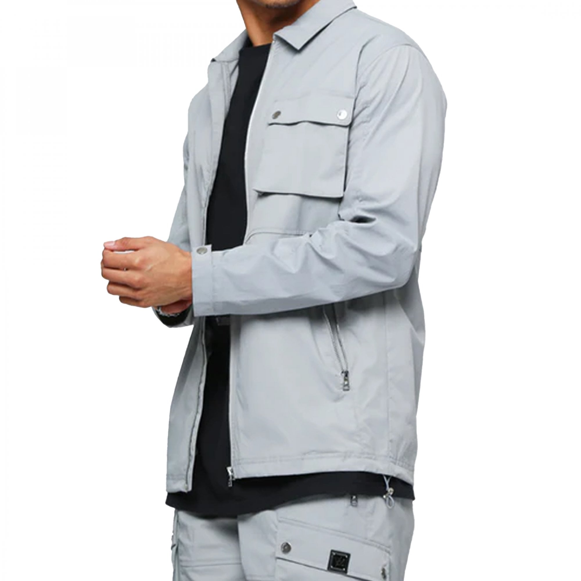 Valere Technico Light Grey Nylon Lightweight Jacket