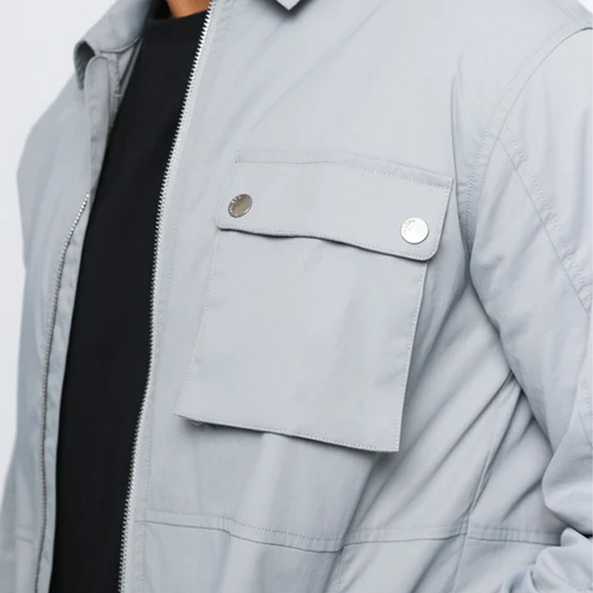 Valere Technico Light Grey Nylon Lightweight Jacket