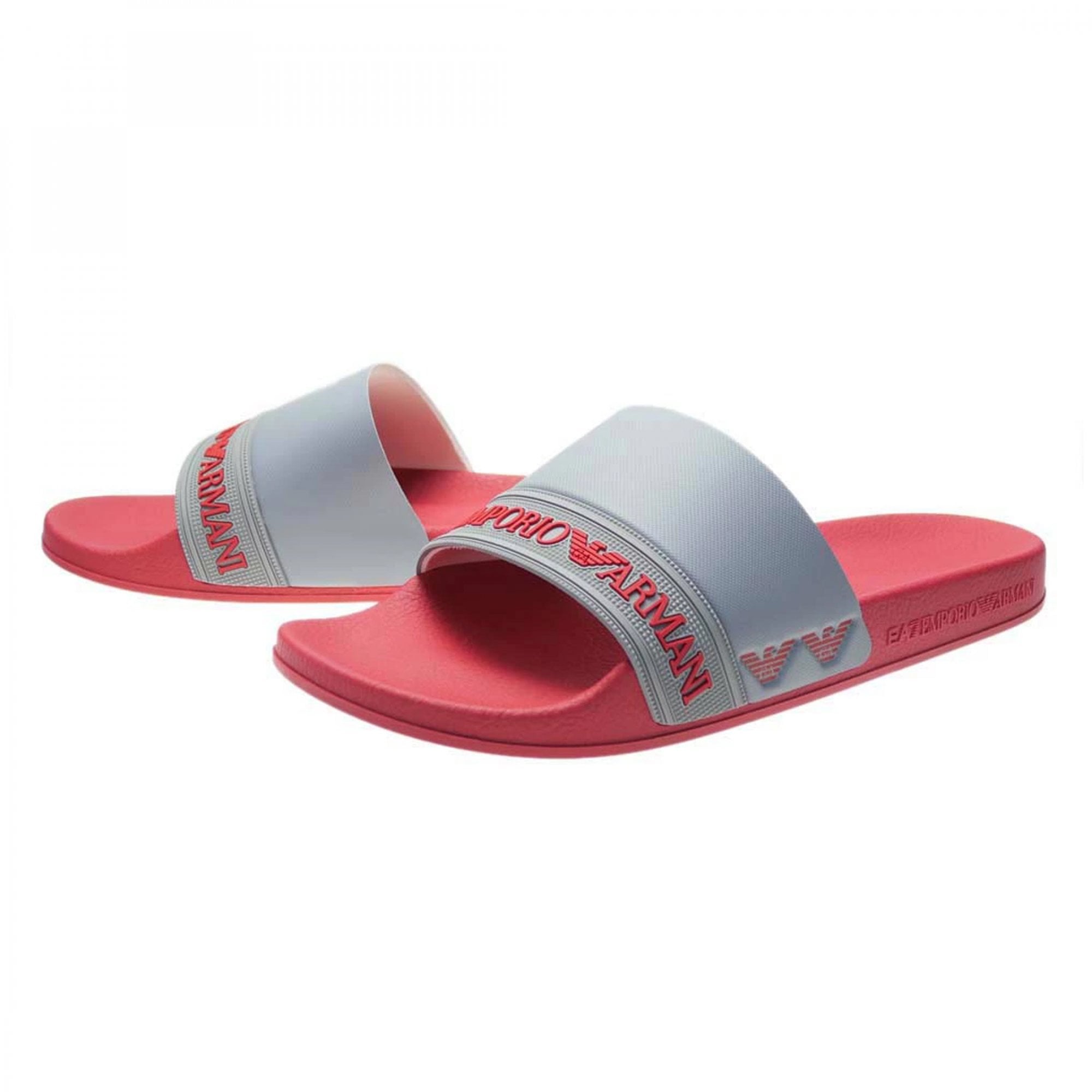 EA7 Slide Sandals Red/Grey XCP011 XK277