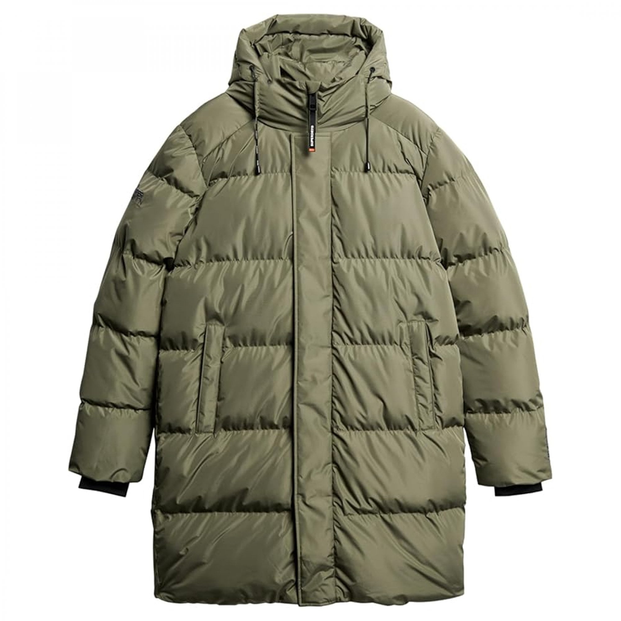 Superdry Hooded Sports Puffer Mid Jacket Olive Green 8MI