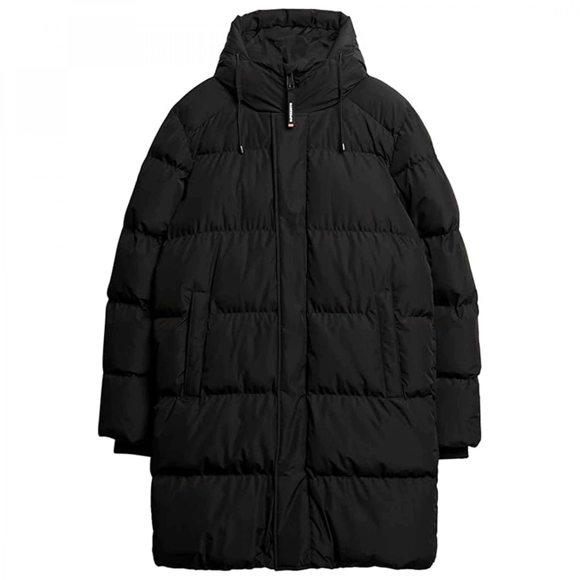 Superdry Hooded Sports Puffer Mid Jacket Black 02A