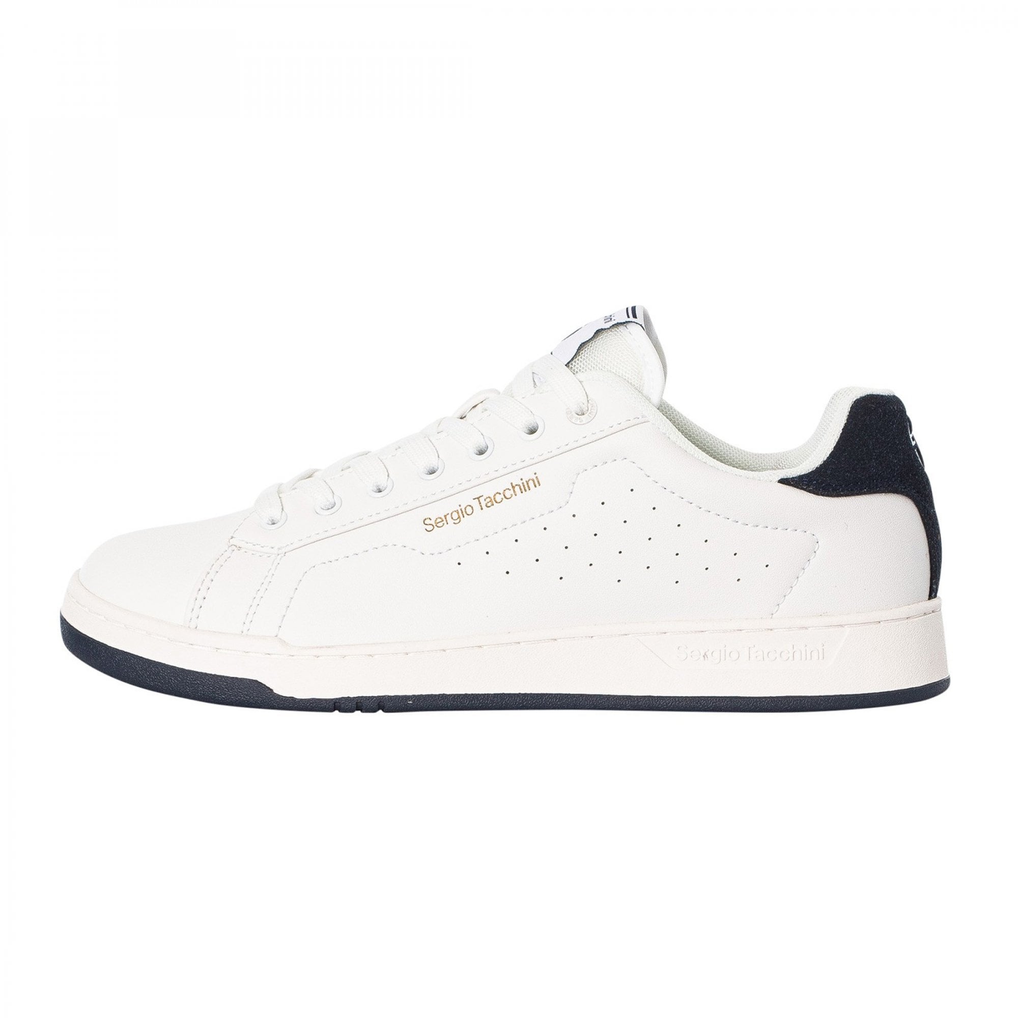 Sergio Tacchini Capri Cupsole White/Navy PU Trainers STM427015