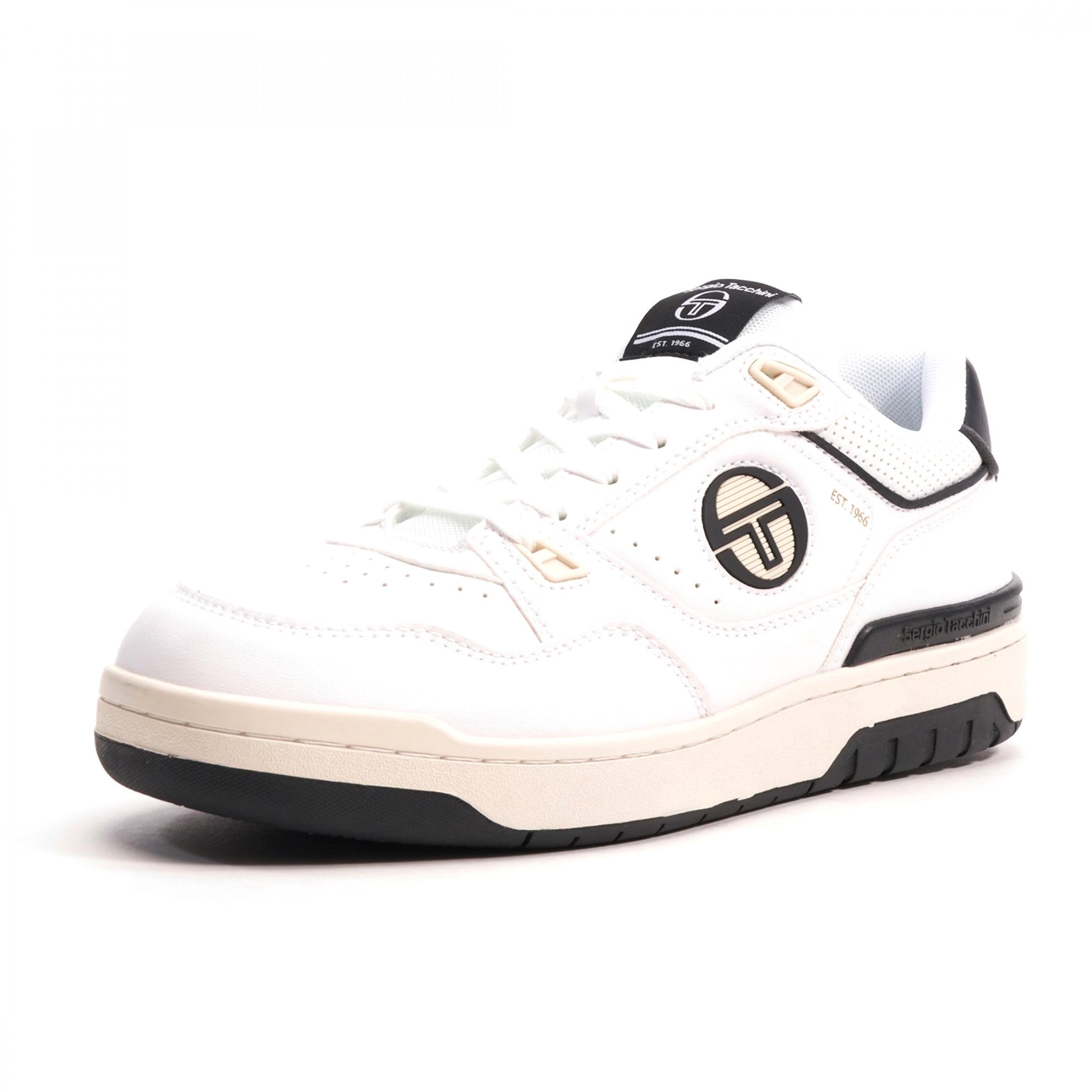 Sergio Tacchini Milano Refresh White/Black PU Trainers STM427002