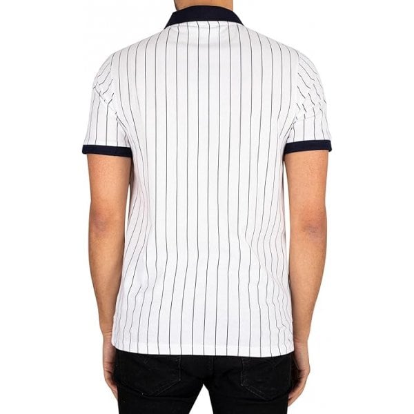 Fila BB1 Classic Vintage Striped Polo T-Shirt White/Navy