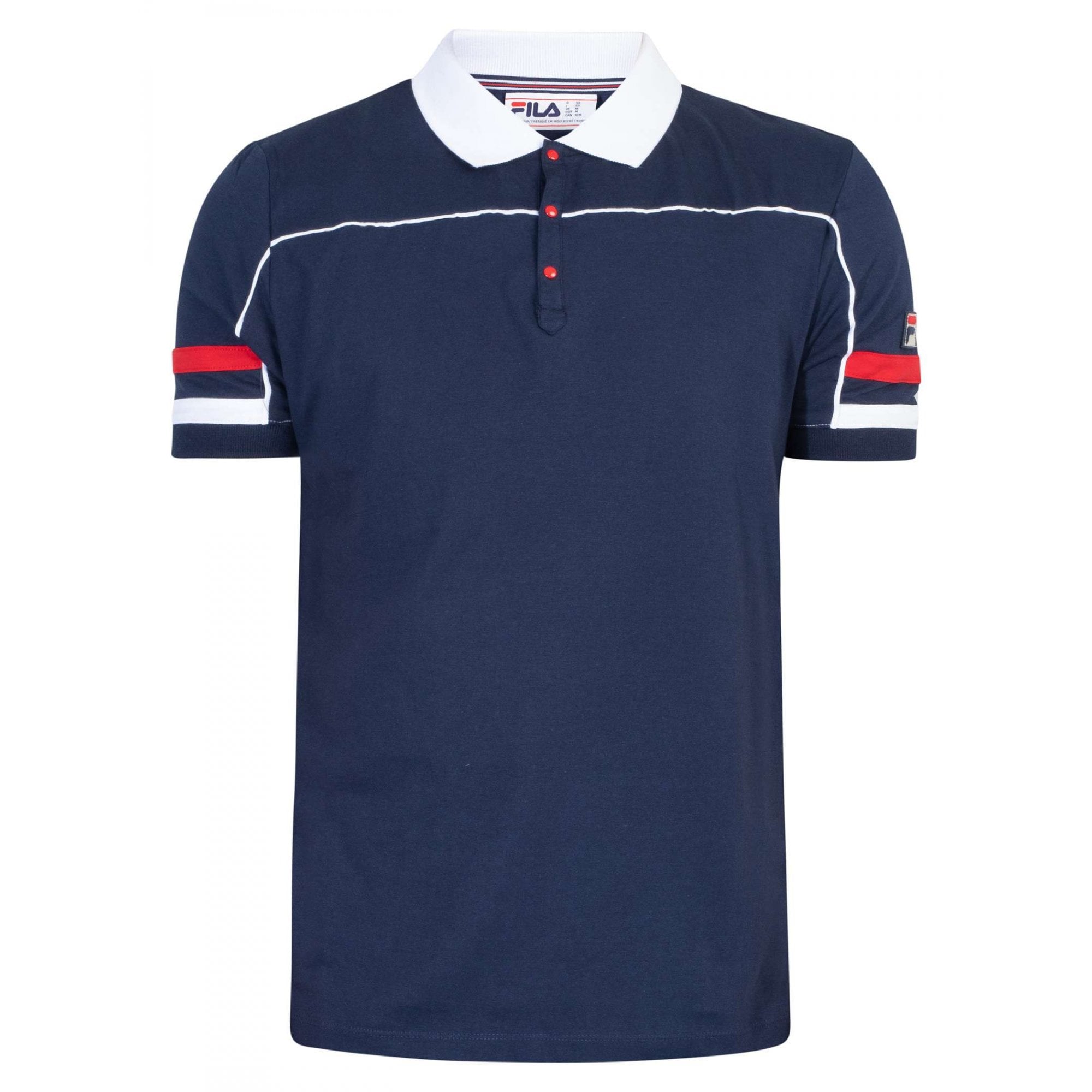 Fila Grandslam Piping Polo T-Shirt Navy/White