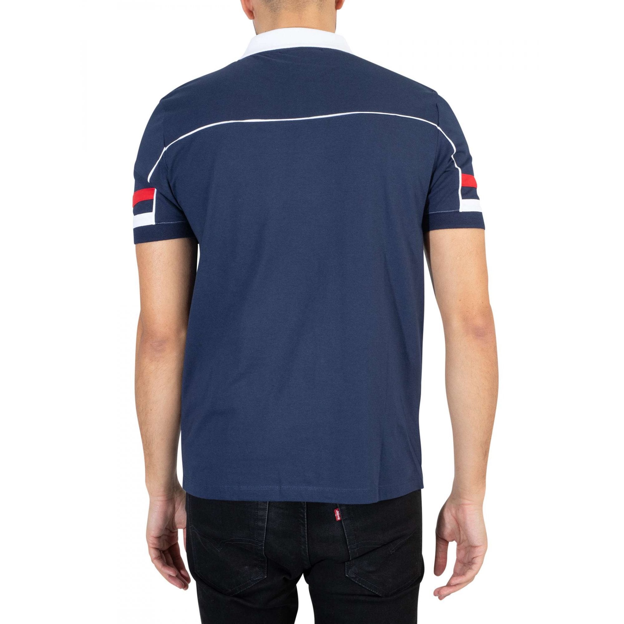 Fila Grandslam Piping Polo T-Shirt Navy/White