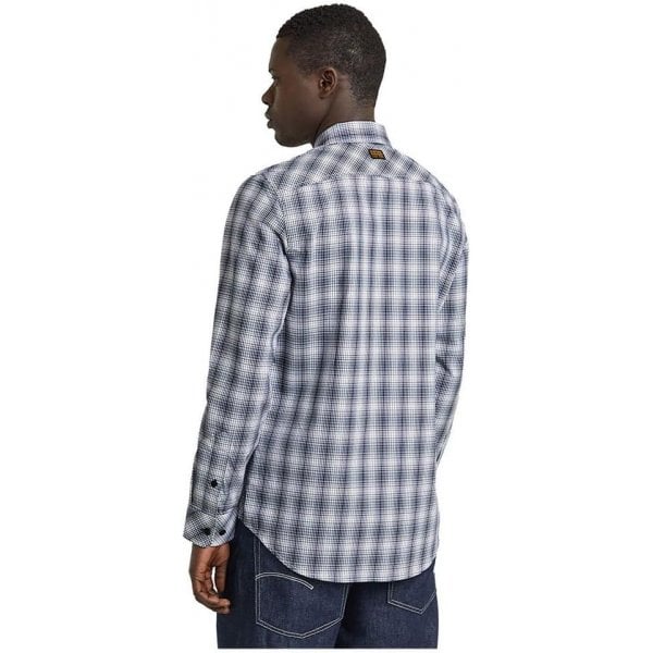 Gstar Marine Check Shirt Imperial Blue D24963