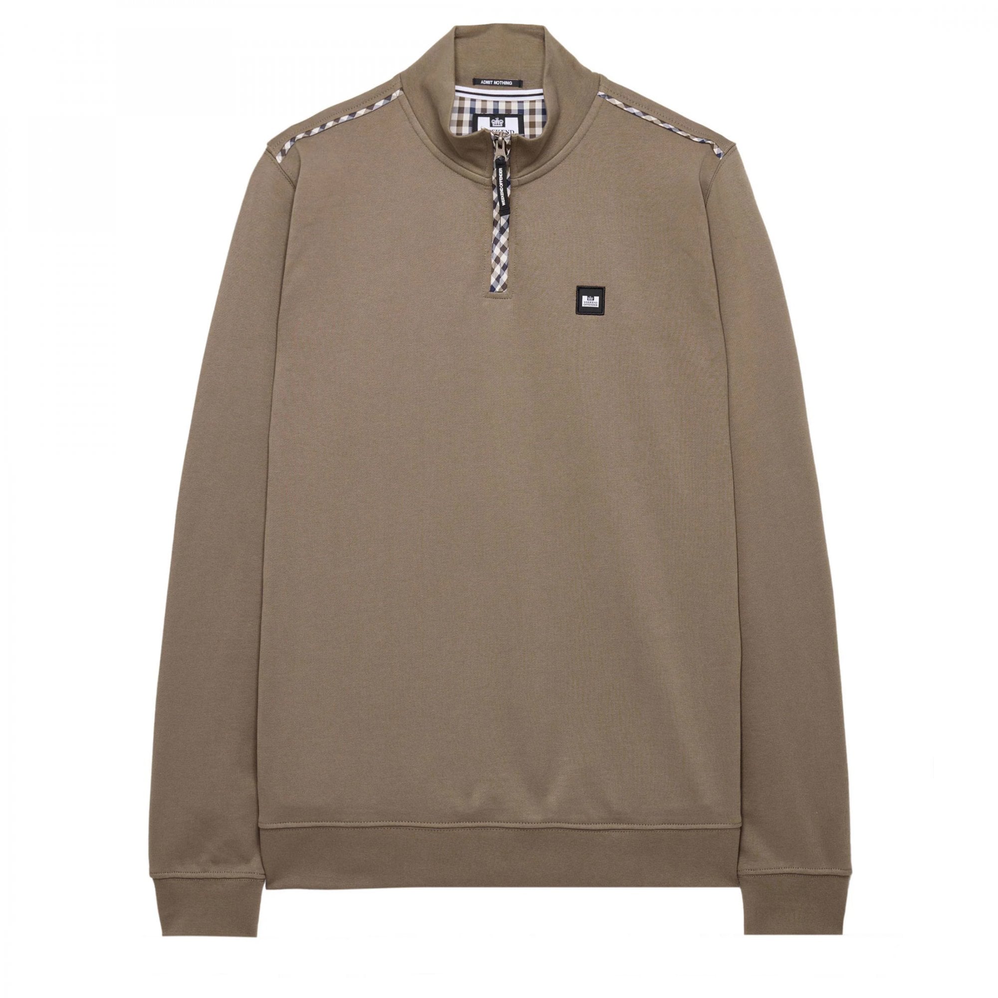 Weekend Offender Matisa Mocha/Mid House Check 1/4 Zip Sweatshirt SWAW2409