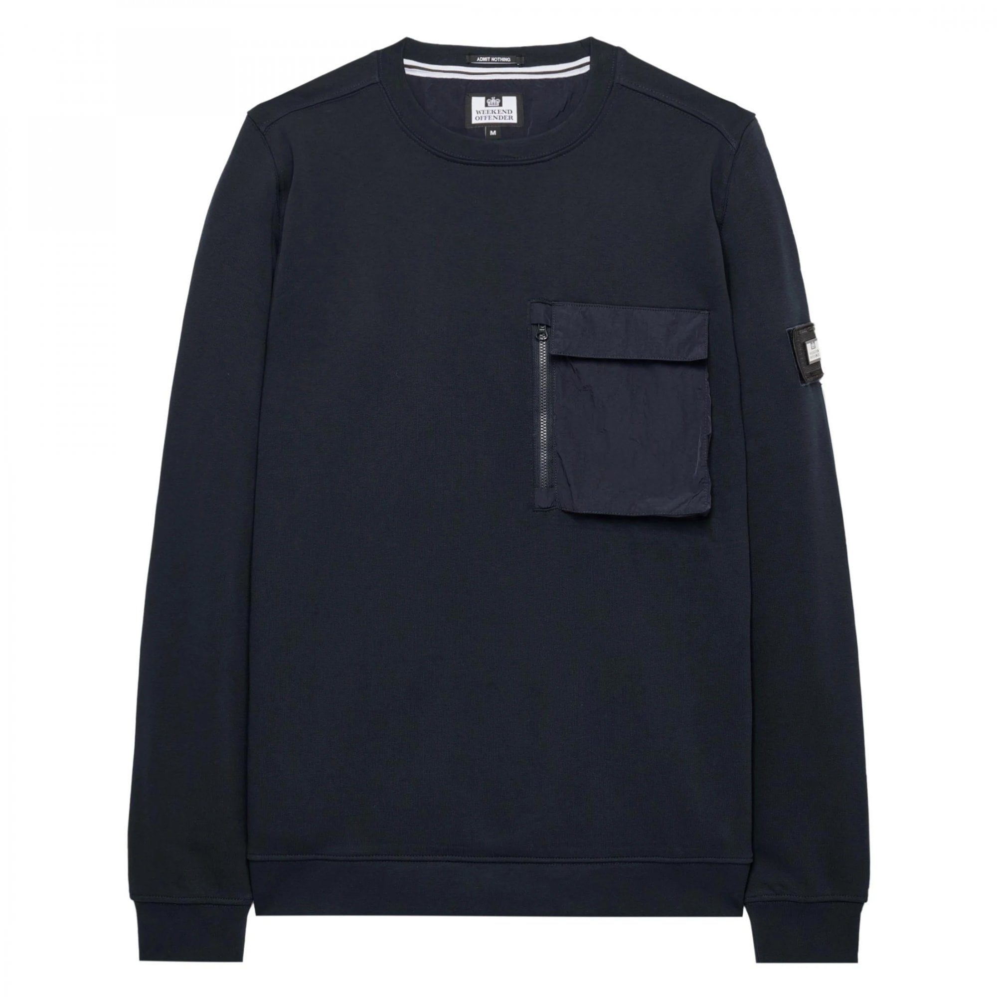 Weekend Offender Neve Navy Crew Neck Sweatshirt SWAW2405