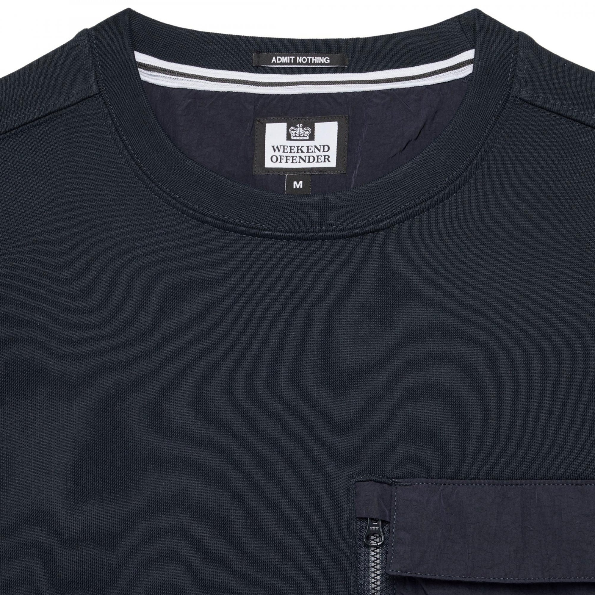 Weekend Offender Neve Navy Crew Neck Sweatshirt SWAW2405
