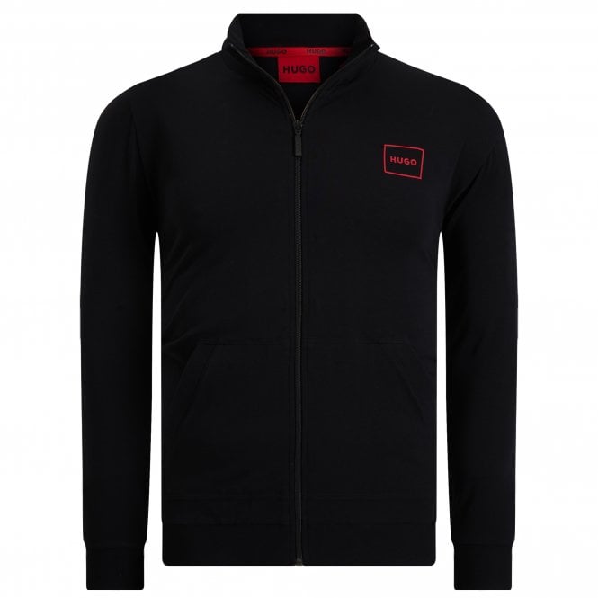 HUGO BOSS Men's Laze Zip Up Black Loungewear Track Jacket 50525245