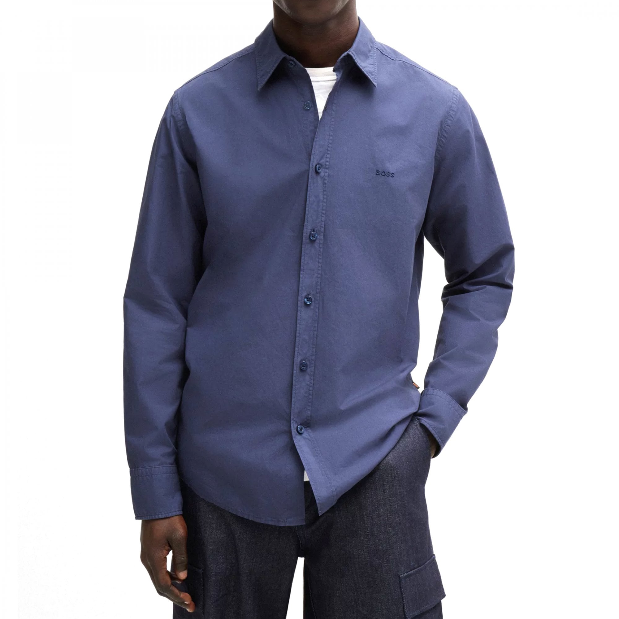 Hugo Boss Relegant_6_M Long Sleeve Shirt Dark Blue 418 50518304