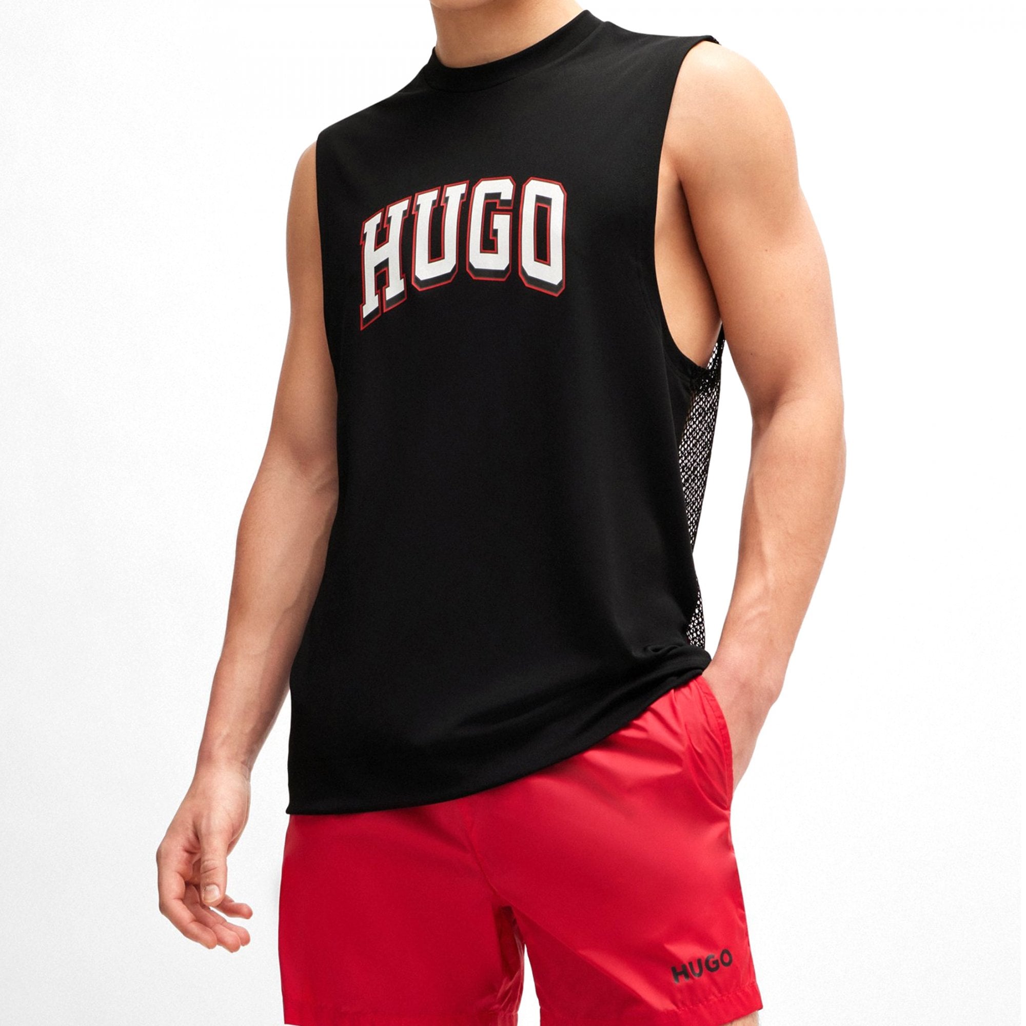 Hugo Boss Mesh Tank Top Black 001 50515489