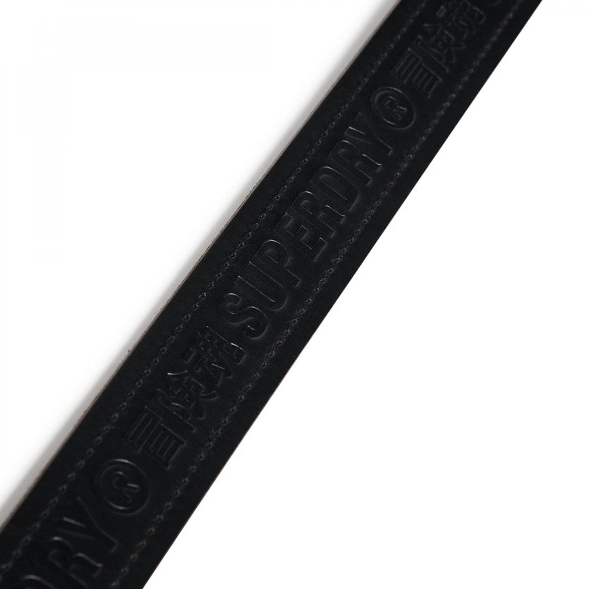 Superdry Vintage Branded Leather Belt Black 02A