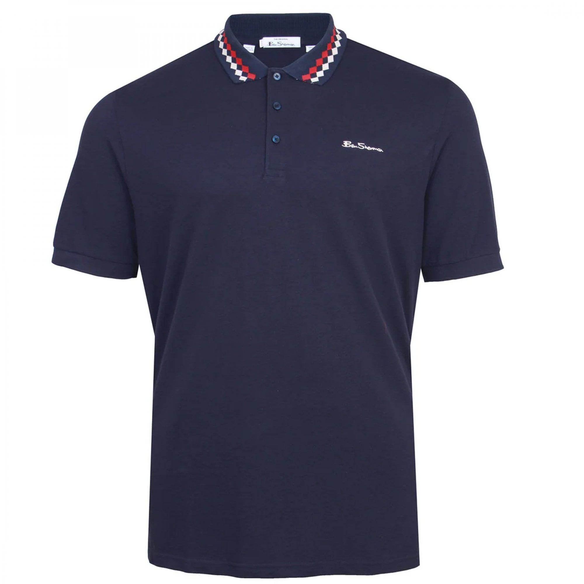 Ben Sherman Collar Interest Polo Dark Navy 77633