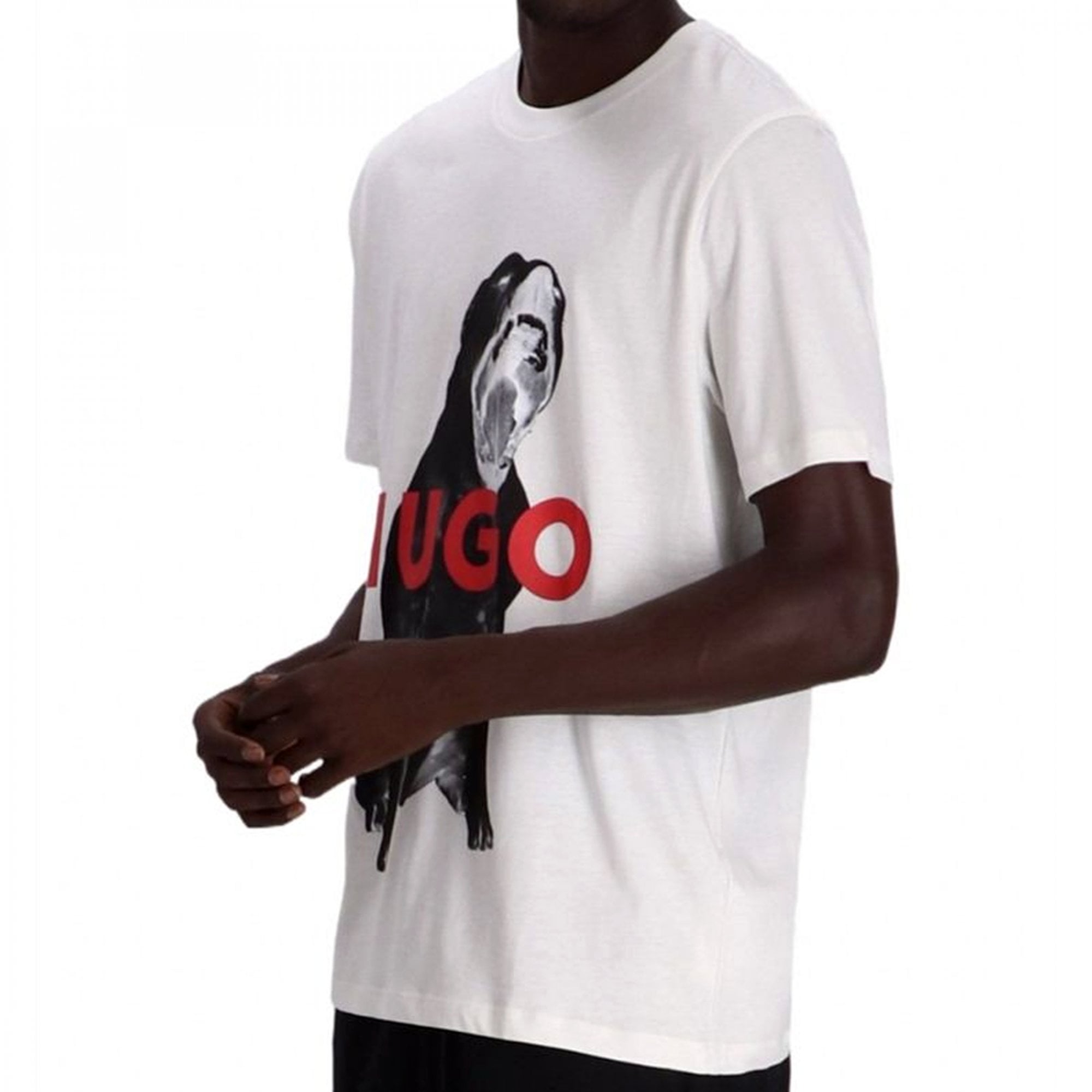 Hugo Boss Dayaking Graphic Print T-Shirt Off White 101 50523979