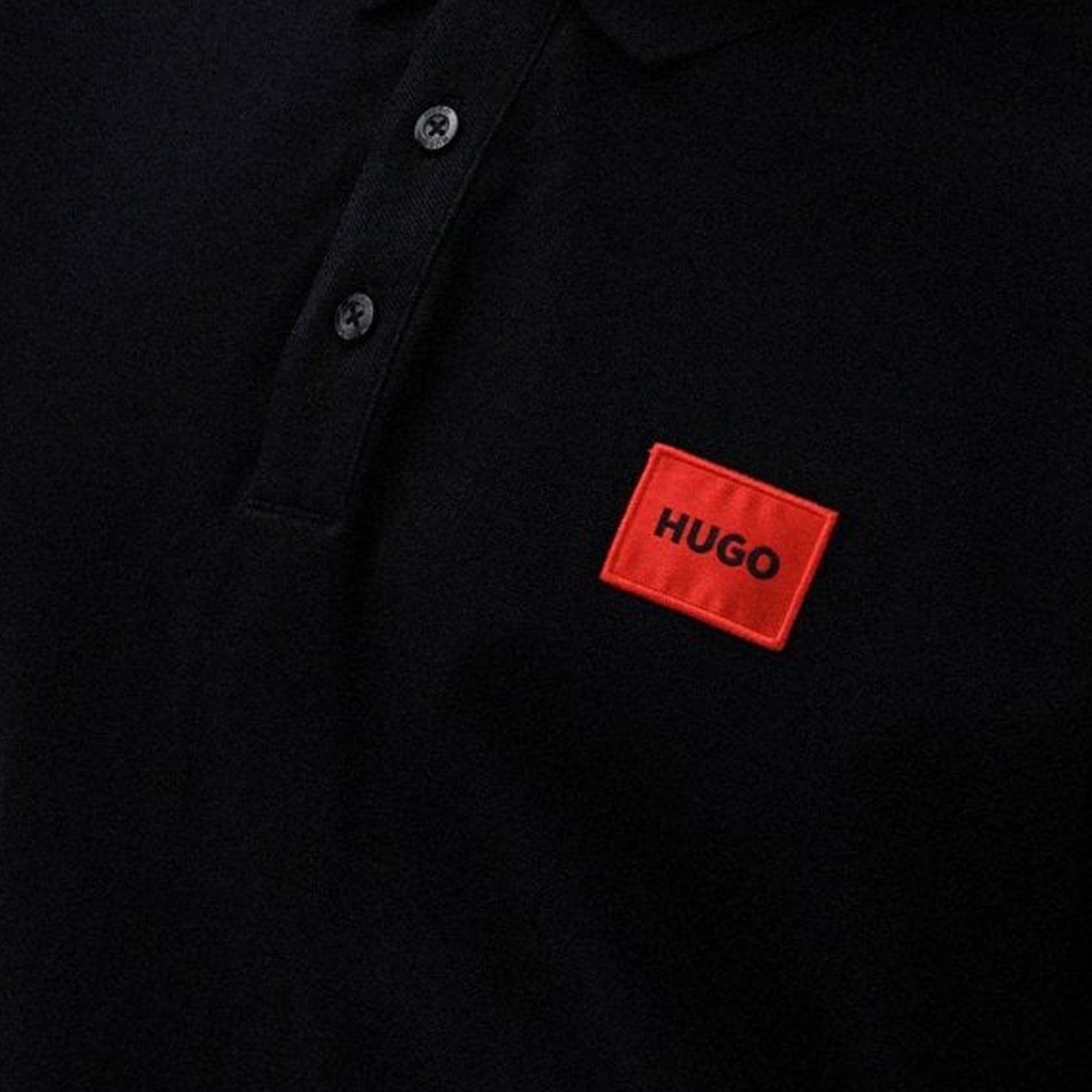 Hugo Deroso232 Patch Logo Polo Black 001 50490770