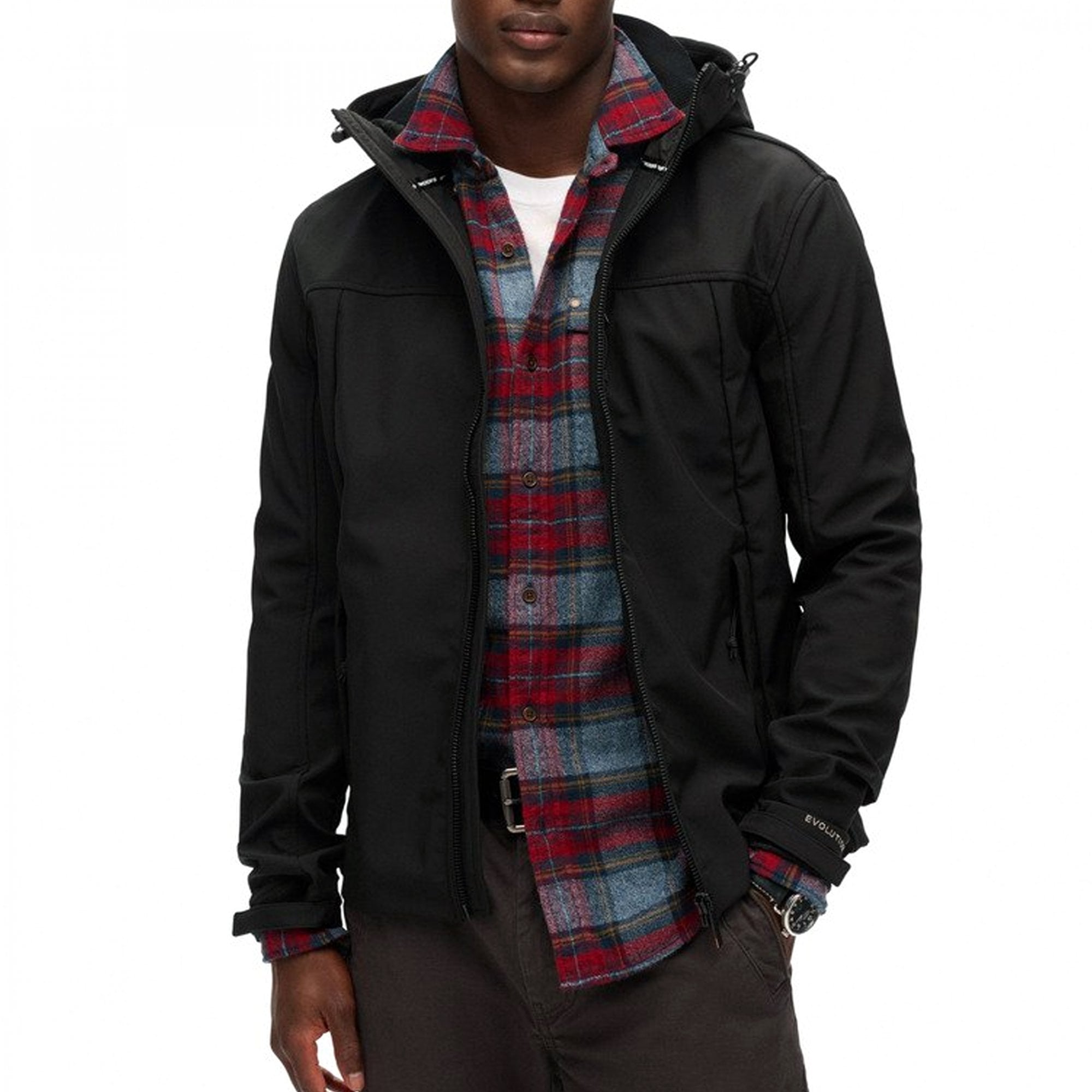 Superdry Hooded Soft Shell Trekker Jacket Black 02A