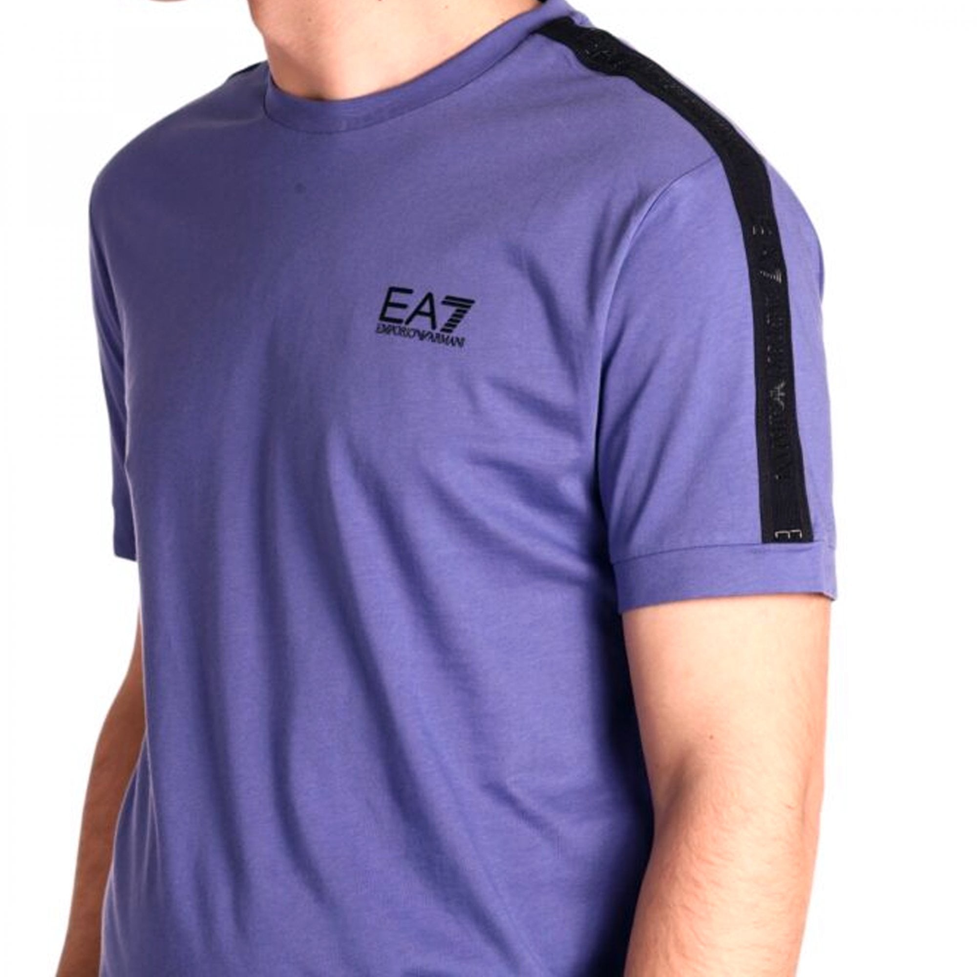 EA7 Tape Logo T-Shirt Marlin Blue 3DPT35 PJ02Z