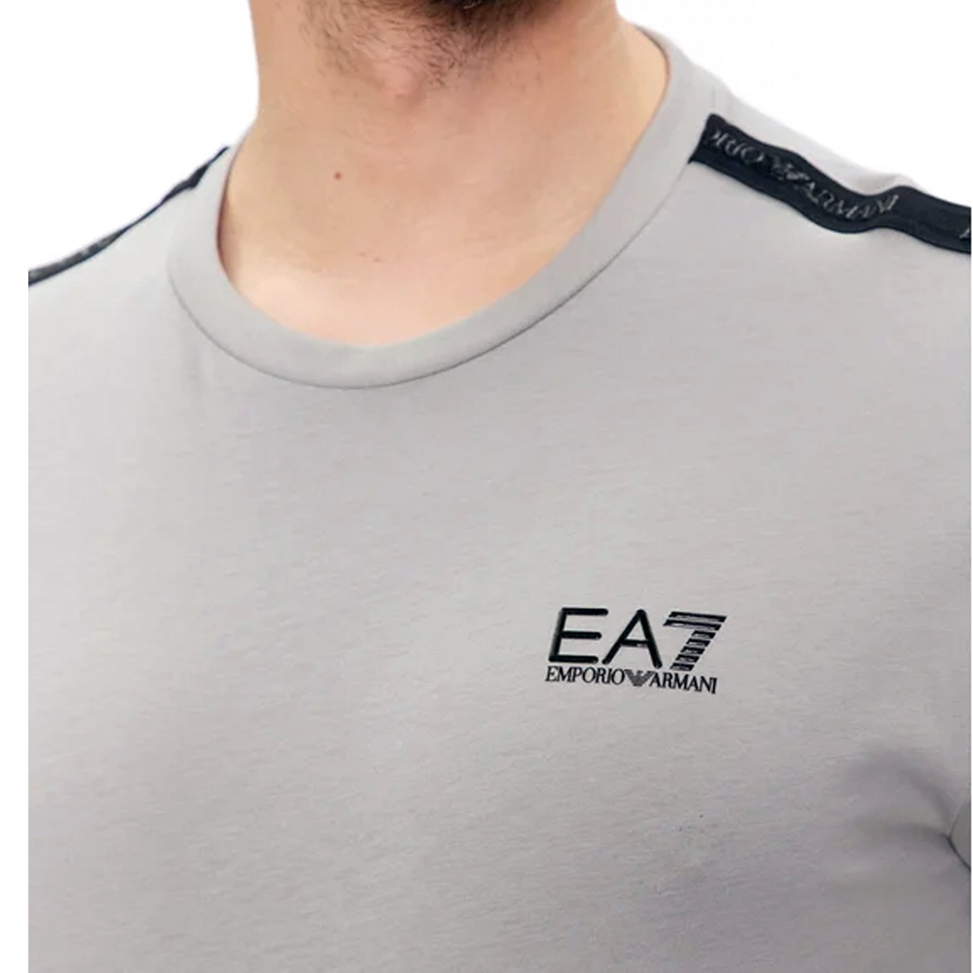 EA7 Tape Logo T-Shirt Griffin Grey 3DPT35 PJ02Z