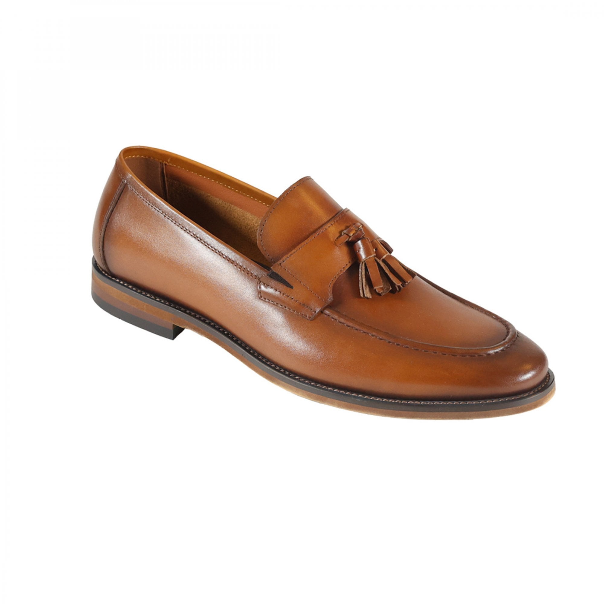 Azor Parma Tan Leather Tassel Loafers ZM3907