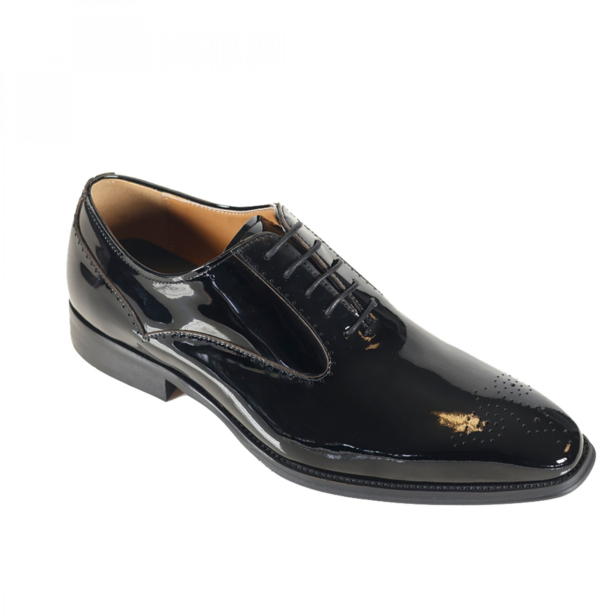 Azor Ricardo Patent Black Leather Oxford Shoes ZM3860