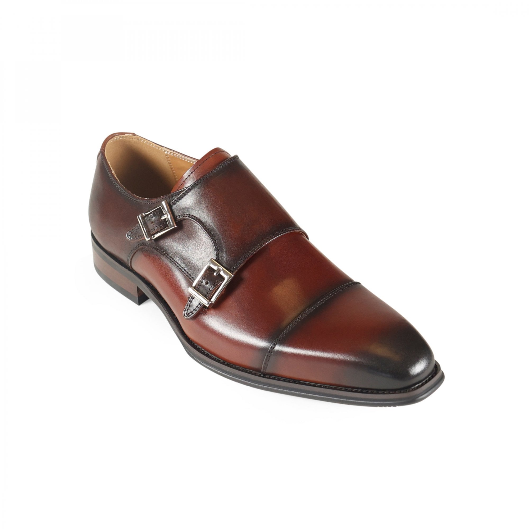 Azor Lombardy Dark Brown Leather Monk Shoes ZM3835