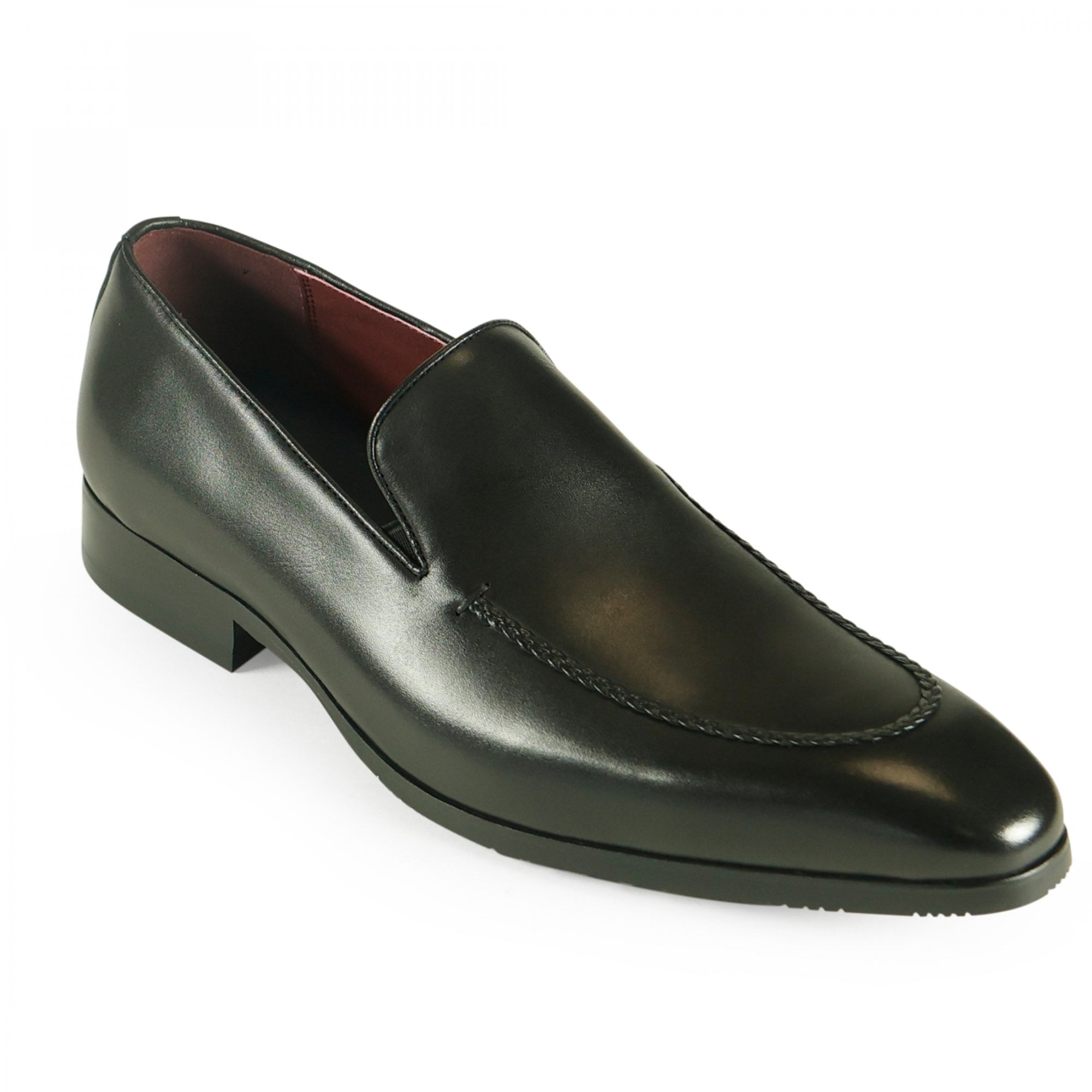 Azor Milan Black Leather Slip On Loafers ZM3877