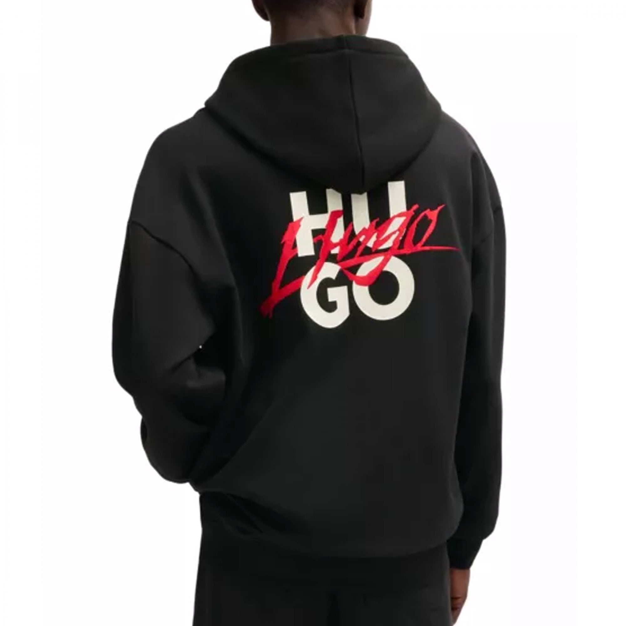 Hugo Dlogolong Overhead Hoody Sweatshirt Black 001 50521070