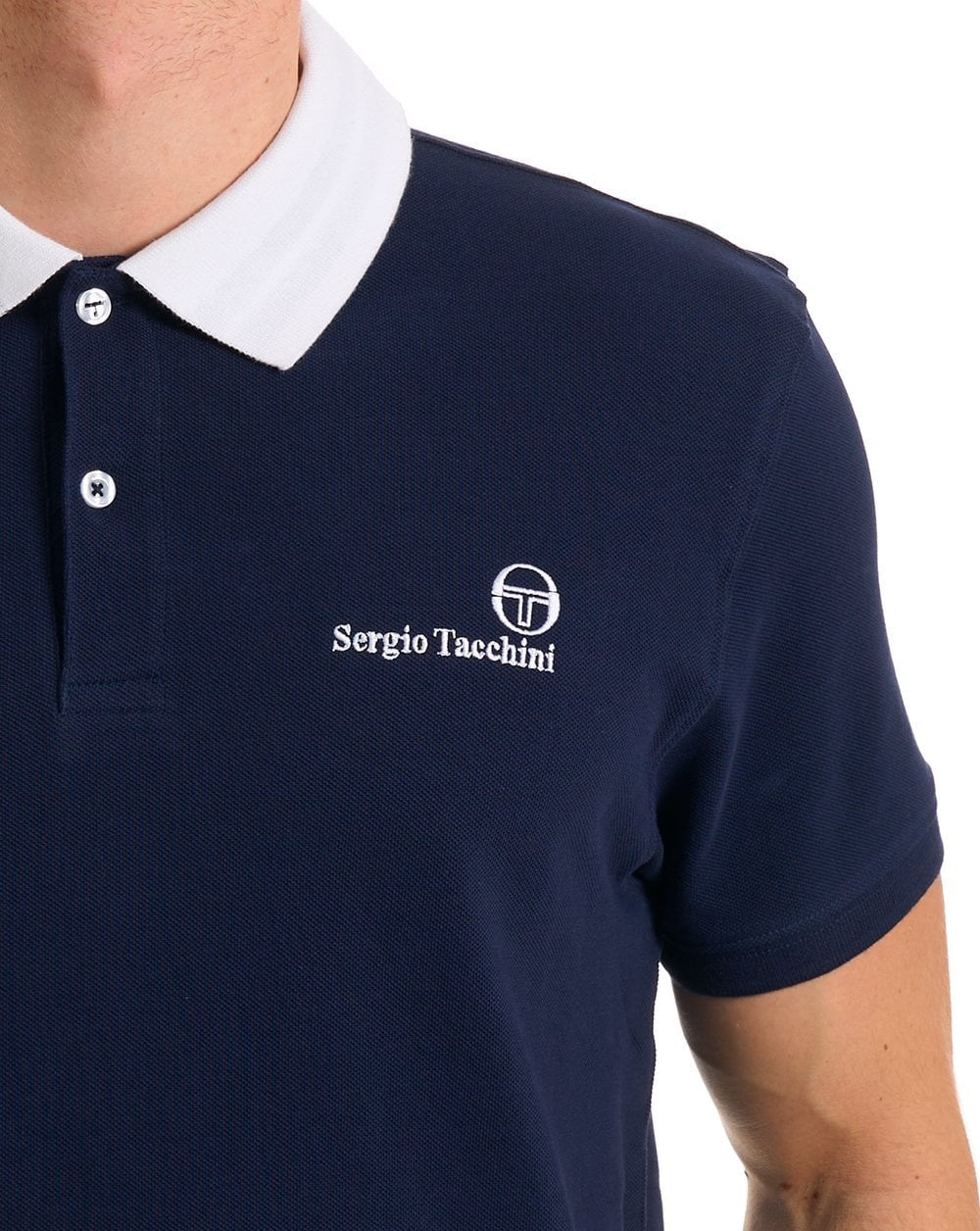 SERGIO TACCHINI BONDI POLO T-SHIRT MARITIME BLUE/WHITE