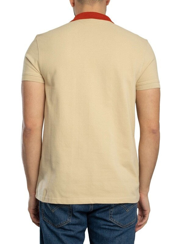 SERGIO TACCHINI SUPERMAC POLO T-SHIRT ROOIBOS TEA/MOJAVE DESERT