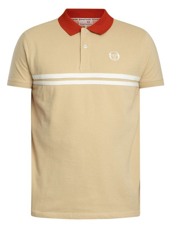 SERGIO TACCHINI SUPERMAC POLO T-SHIRT ROOIBOS TEA/MOJAVE DESERT