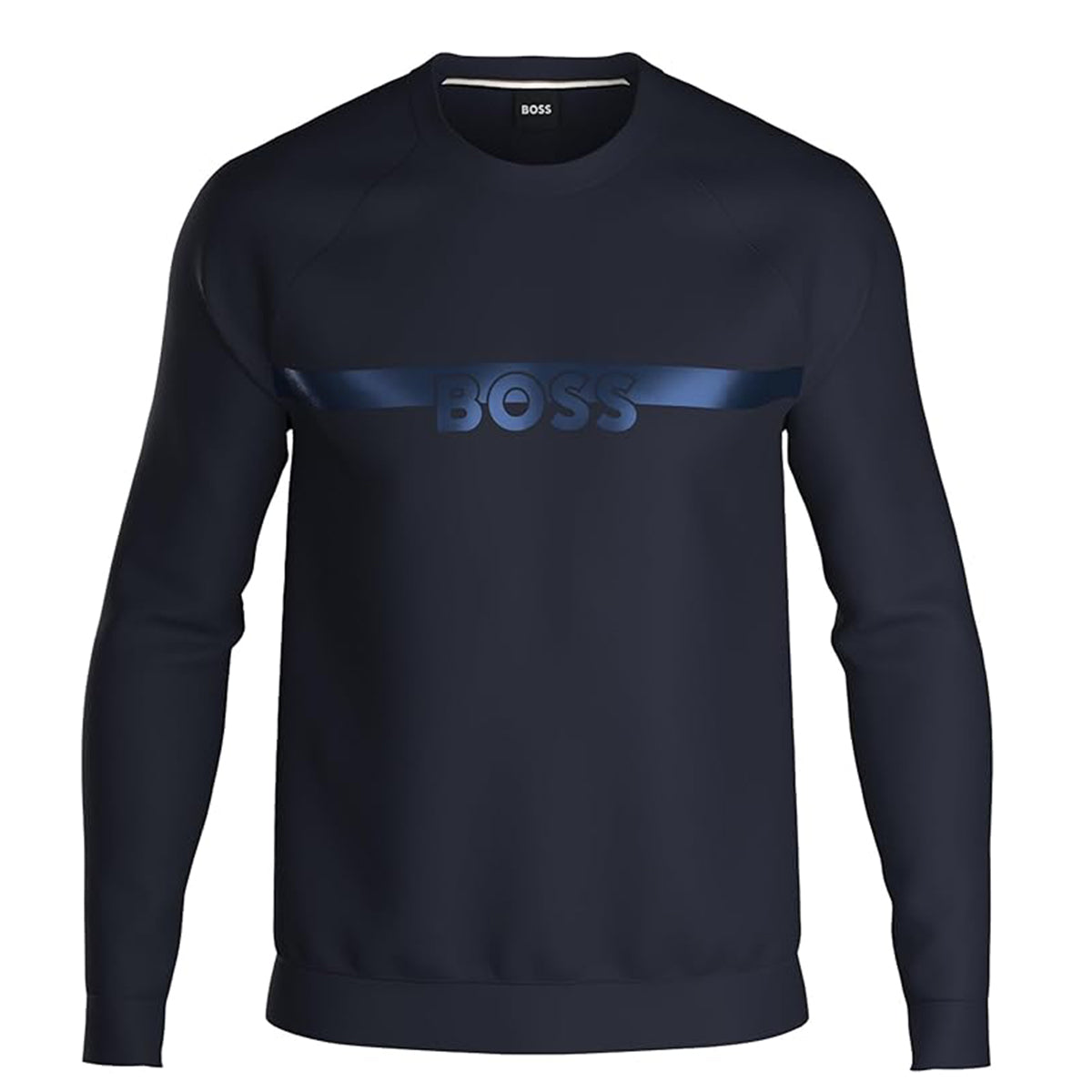 HUGO BOSS Mens Authentic Navy Crew Sweatshirt 50527429
