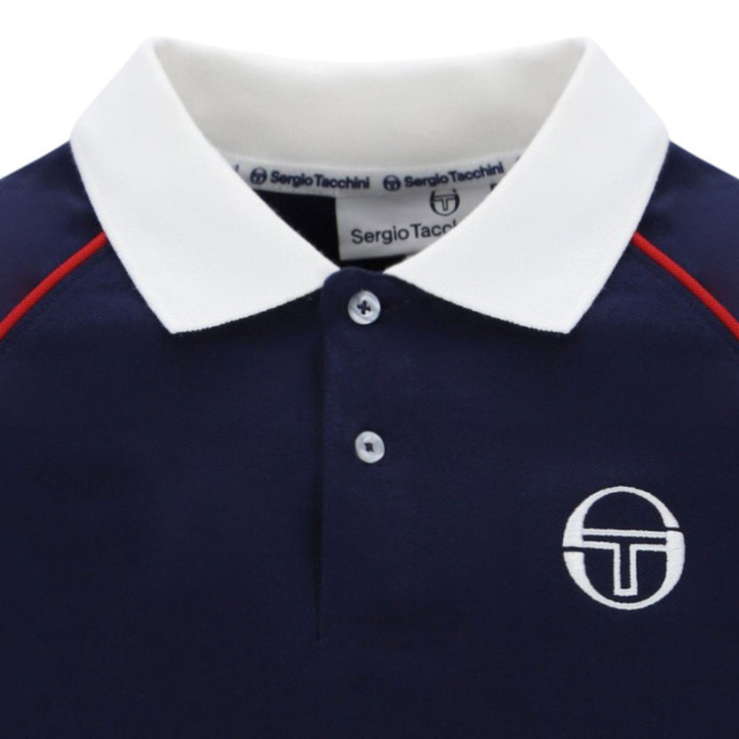SERGIO TACCHINI NEW CORTONA POLO T-SHIRT MARITIME BLUE/WHITE