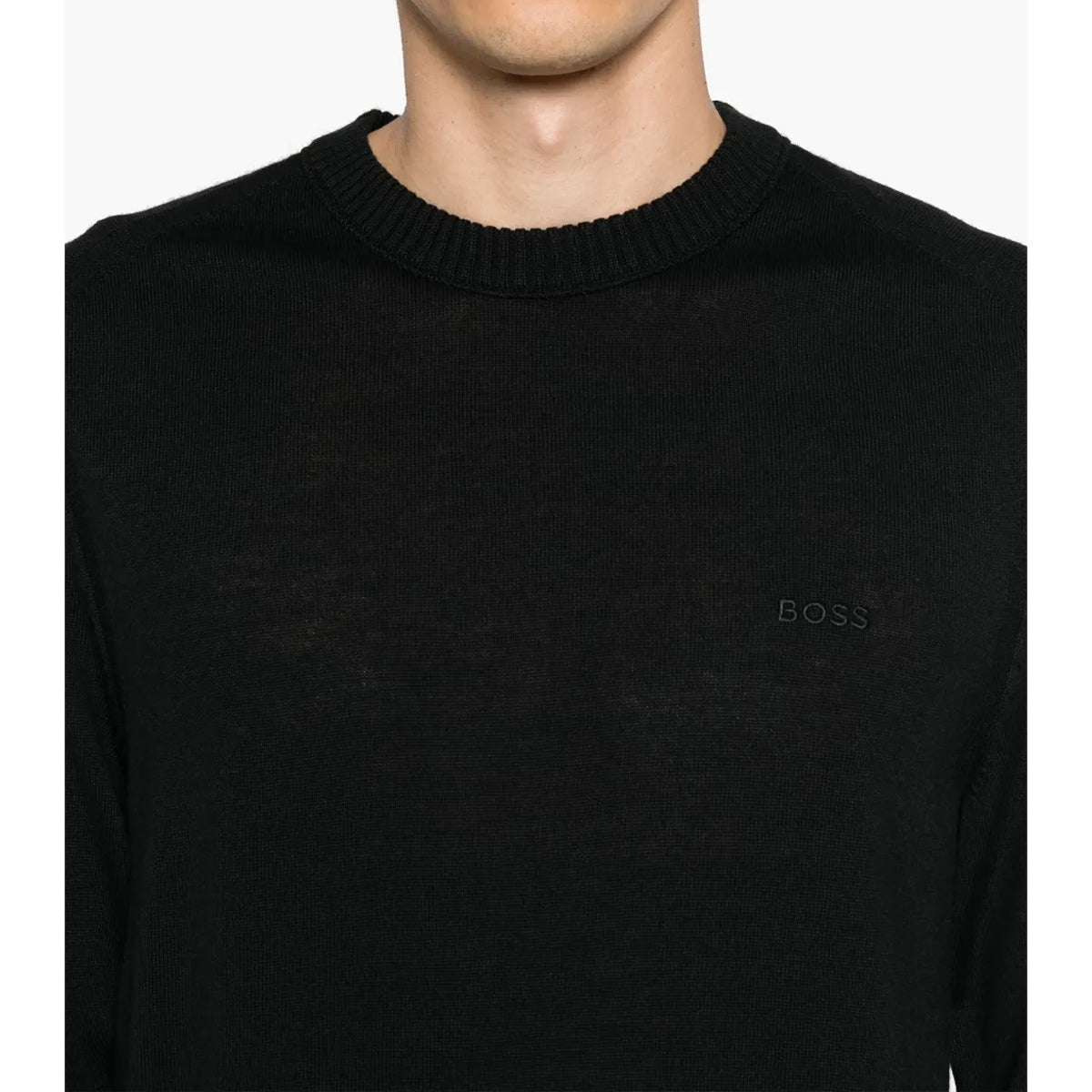 HUGO BOSS AVAC_C CREW NECK JUMPER BLACK 001 50501762