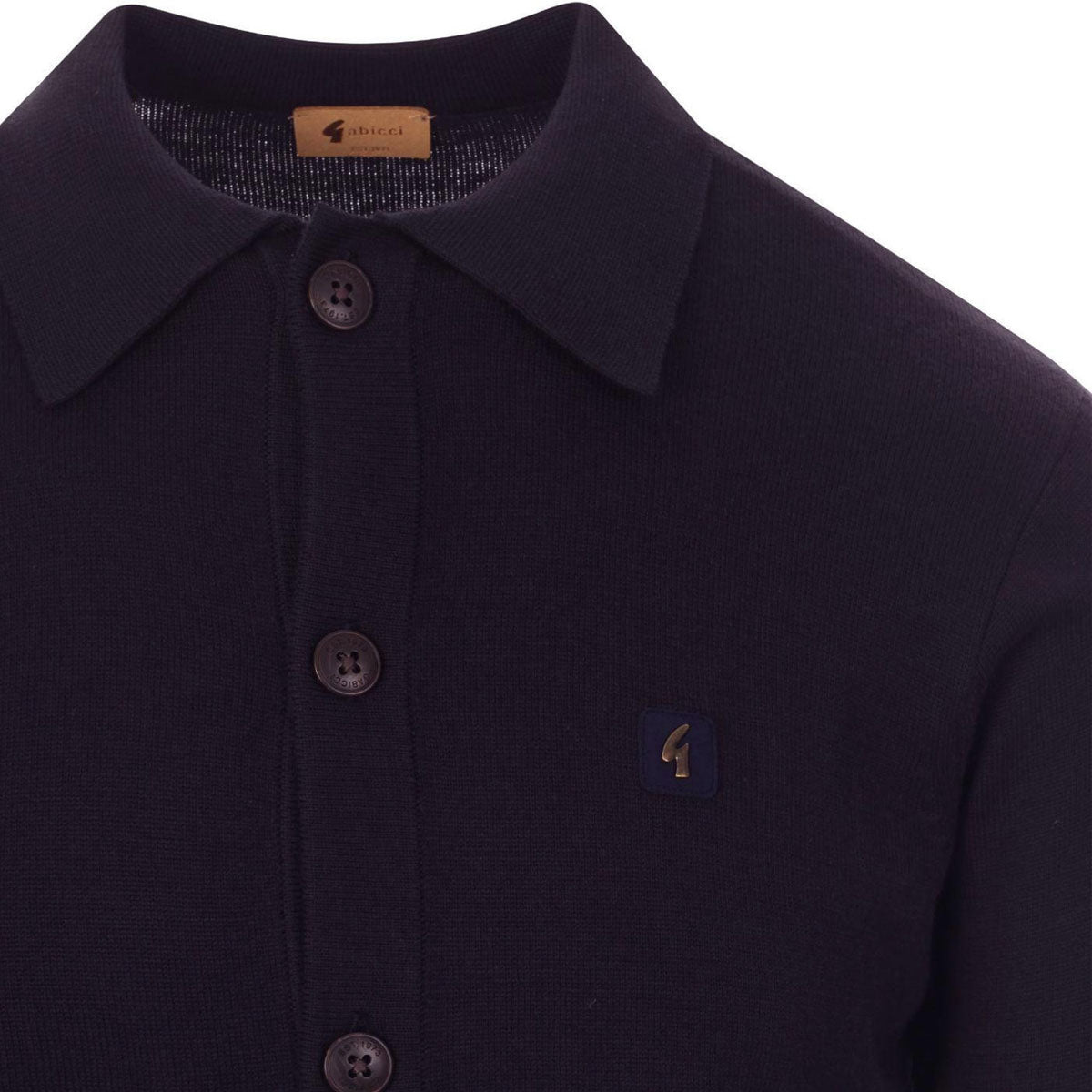 GABICCI AZIMA NAVY BUTTON UP COLLAR KNIT JUMPER