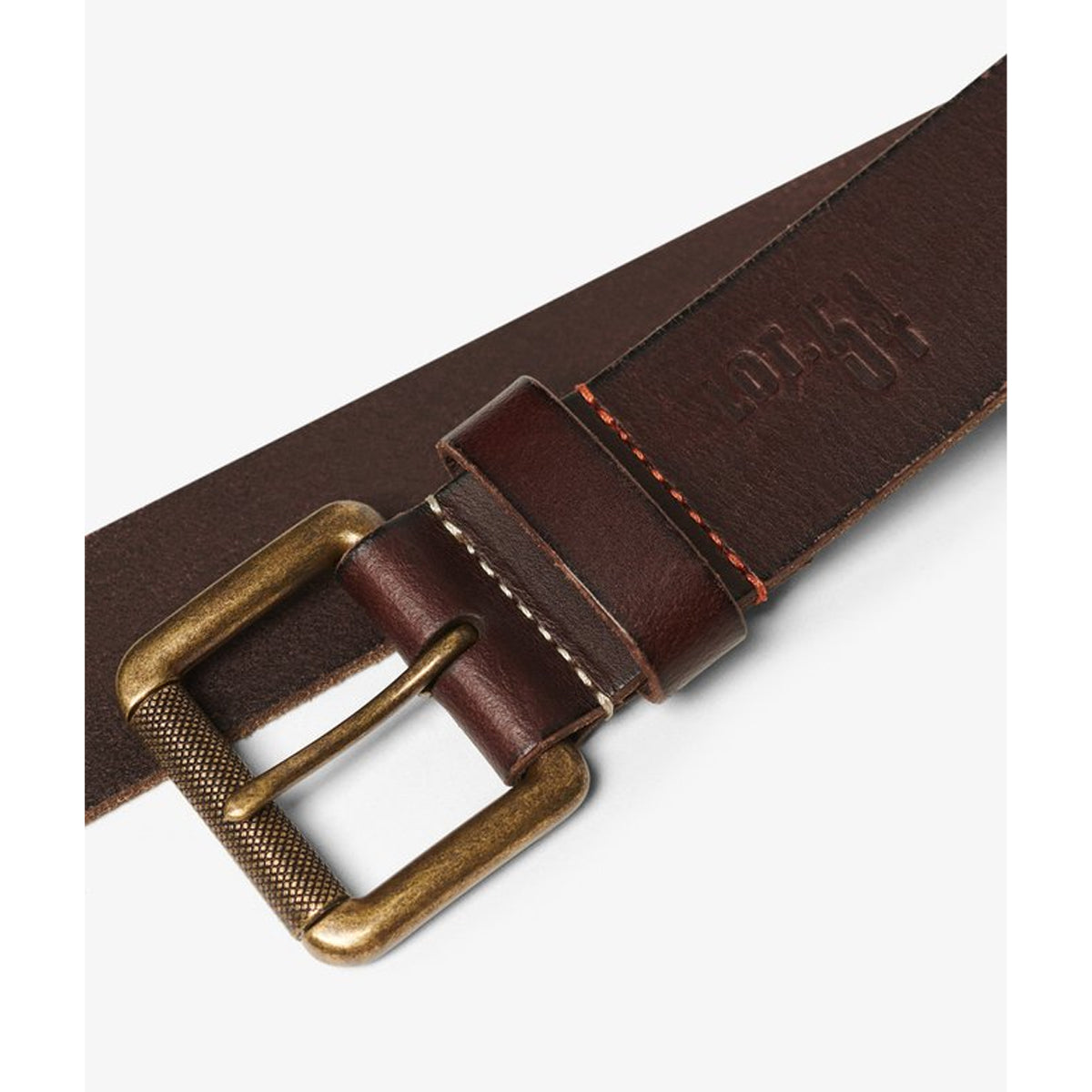 SUPERDRY BADGEMAN LEATHER BROWN BELT